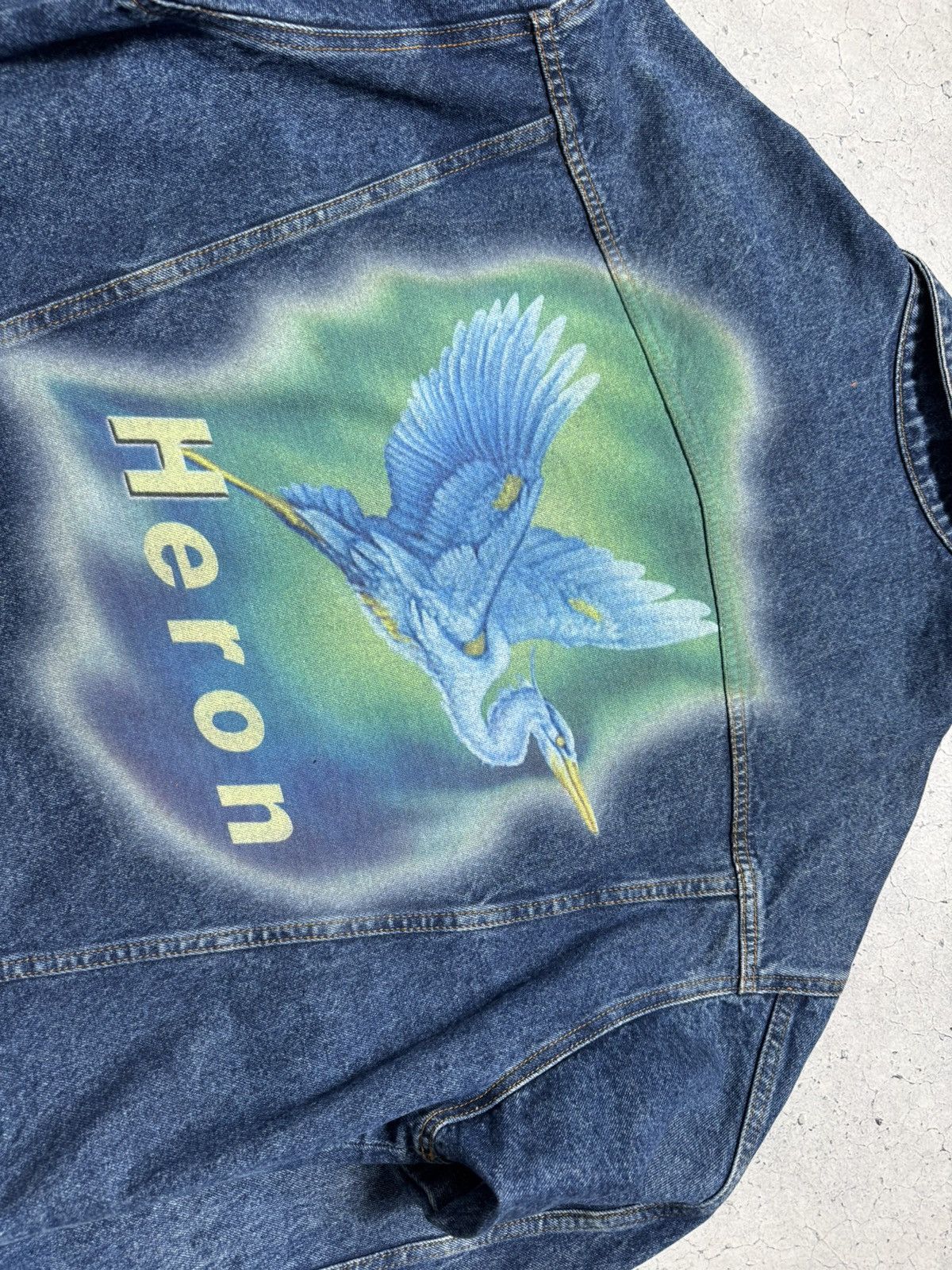 Heron Preston Heron Preston Big Logo Denim Bomber Jacket Size M Luxury Size US M / EU 48-50 / 2 - 12 Thumbnail