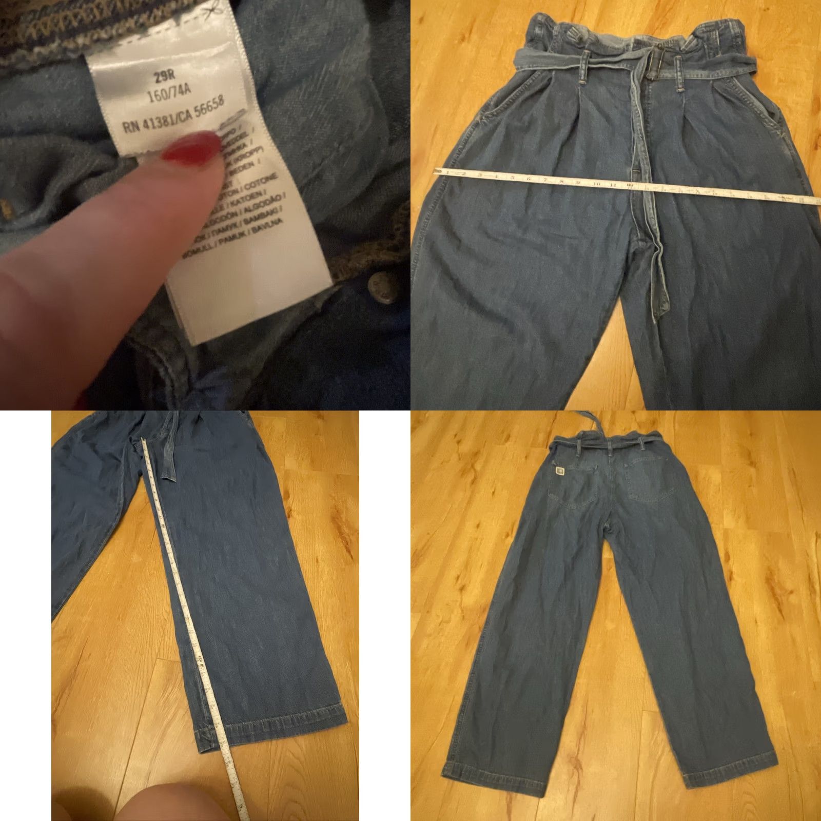 Polo Ralph Lauren Polo Ralph Lauren Jeans Womens 29 Pleated High Rise Paperbag Denim Baggy Blue 29R Womens Jeans Size 29" - 8 Thumbnail