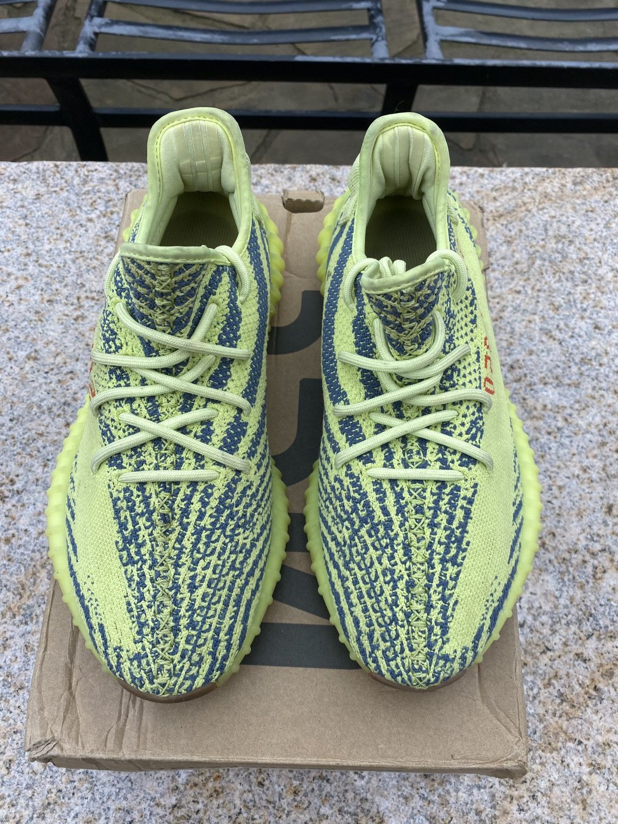 Adidas Yeezy Boost 350 V2 Semi Frozen Yellow B37572 Mens SZ 9 Size US 9 / EU 42 - 3 Thumbnail