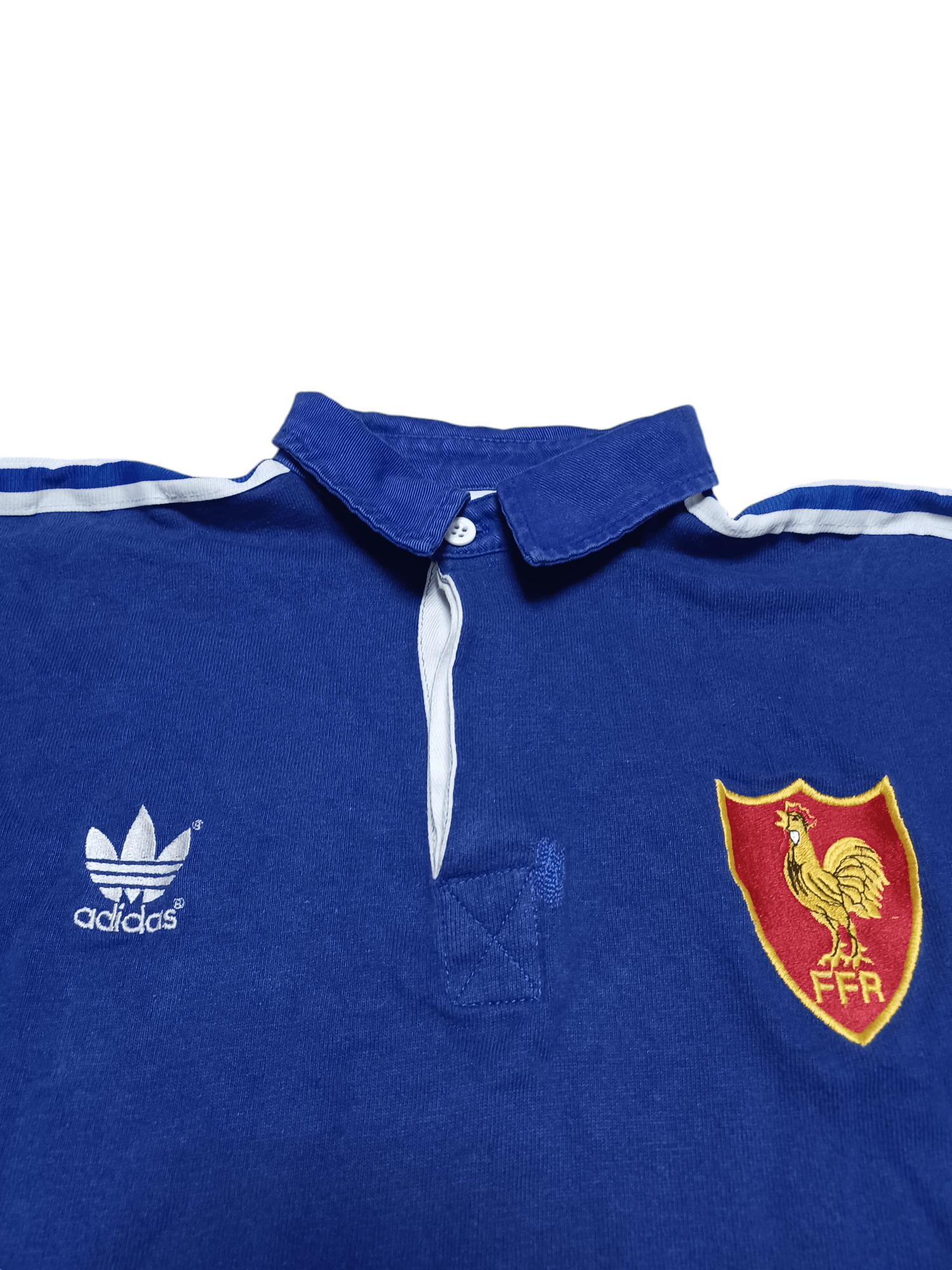 Adidas ADIDAS VINTAGE 80S FRANCE NATIONAL TEAM RUGBY SHIRT Size US S / EU 44-46 / 1 - 2 Thumbnail