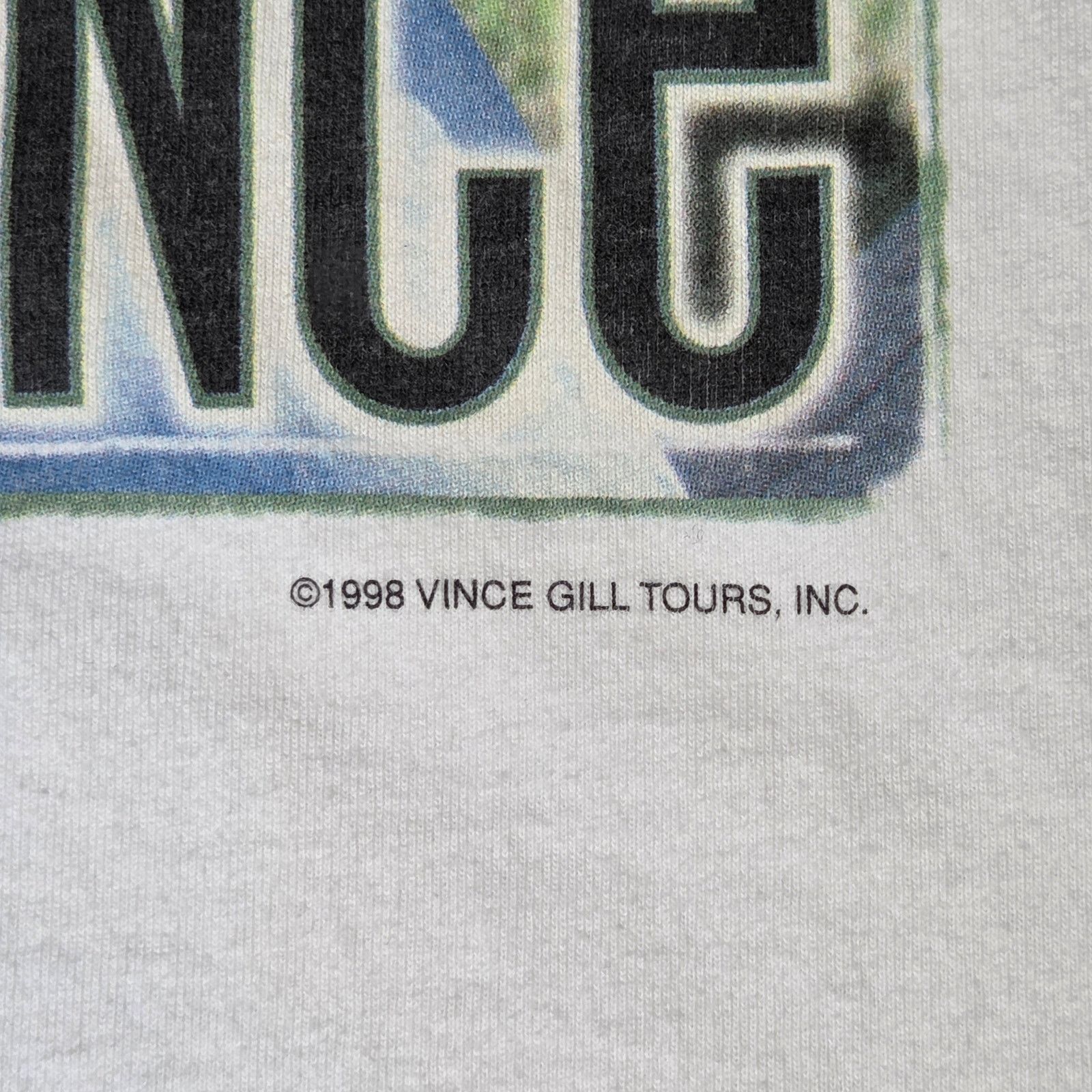 Fruit Of The Loom Vince Gill 1998 Vintage Tour Tee Shirt XL Size US XL / EU 56 / 4 - 5 Thumbnail