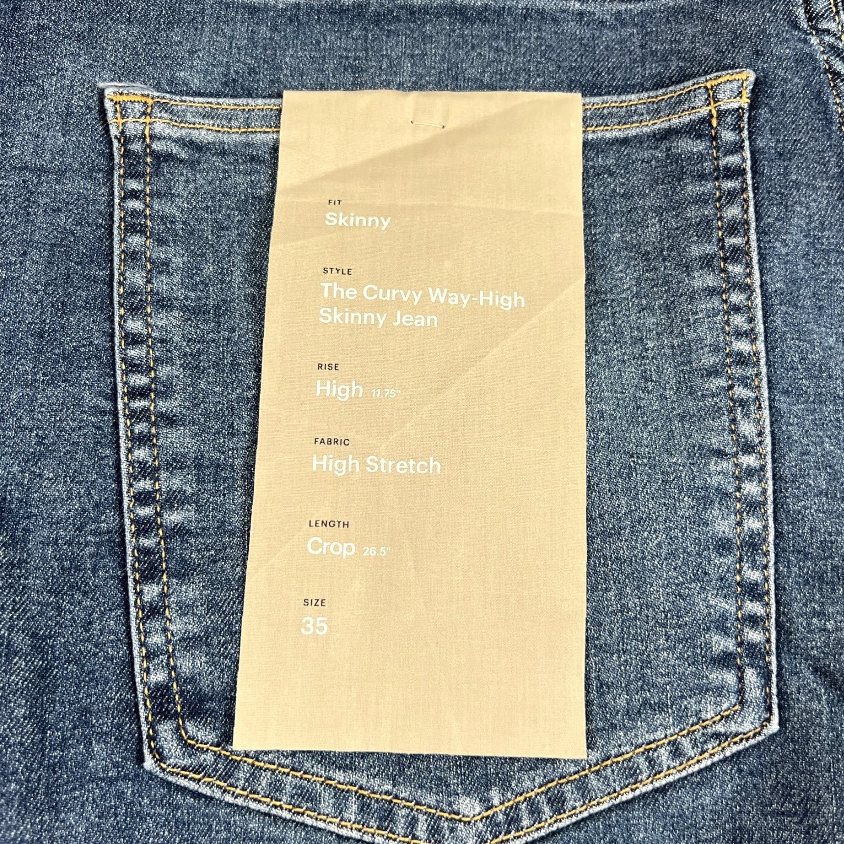 Everlane Everlane Women's Jeans Curvy Way High Skinny Size 35 Blue Wash Size 24" / US 00 / IT 34 - 3 Thumbnail