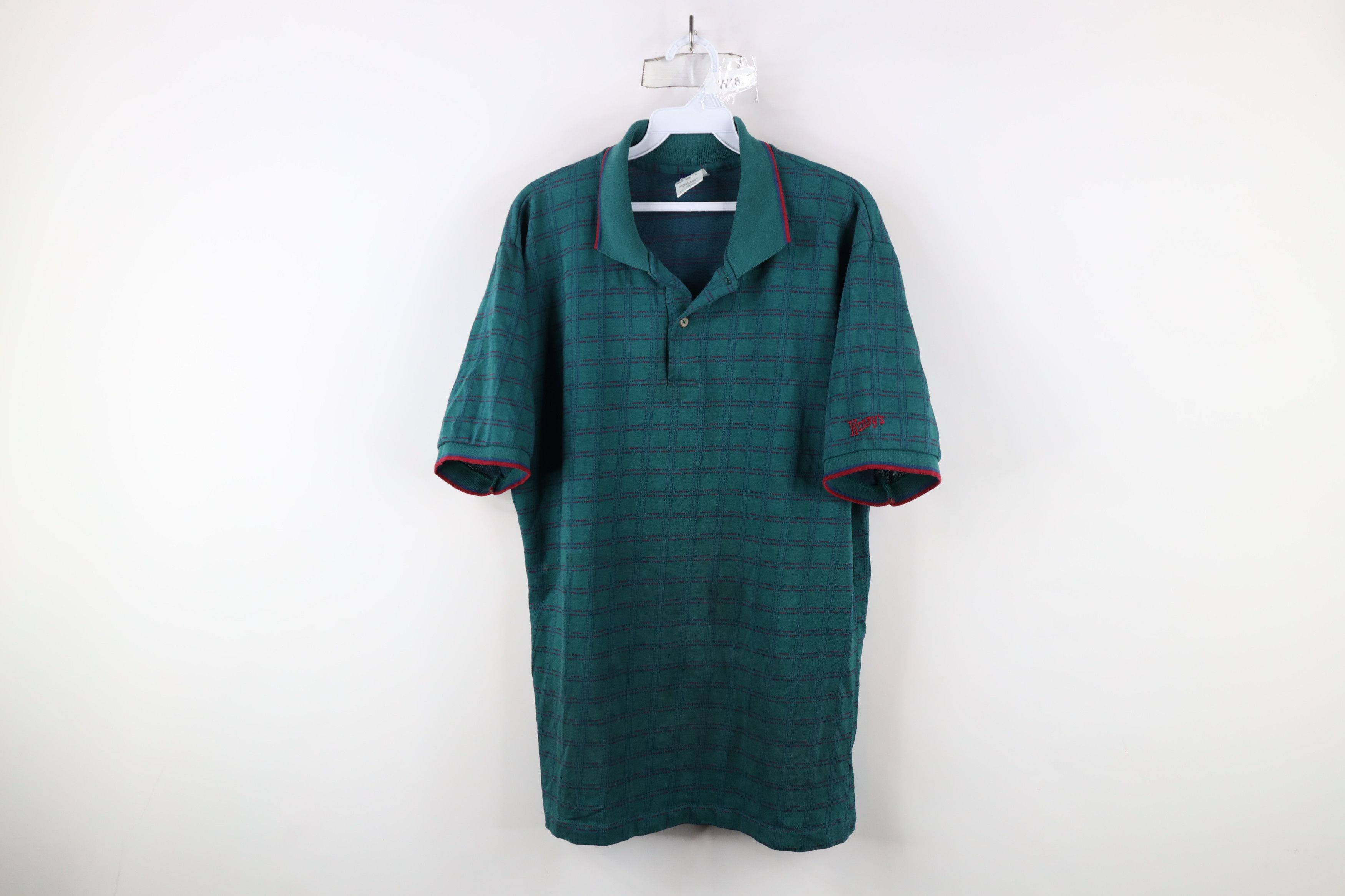 Vintage Vintage 90s Wendy's Restaurant Employee Uniform Polo Shirt Size US L / EU 52-54 / 3 - 1 Thumbnail