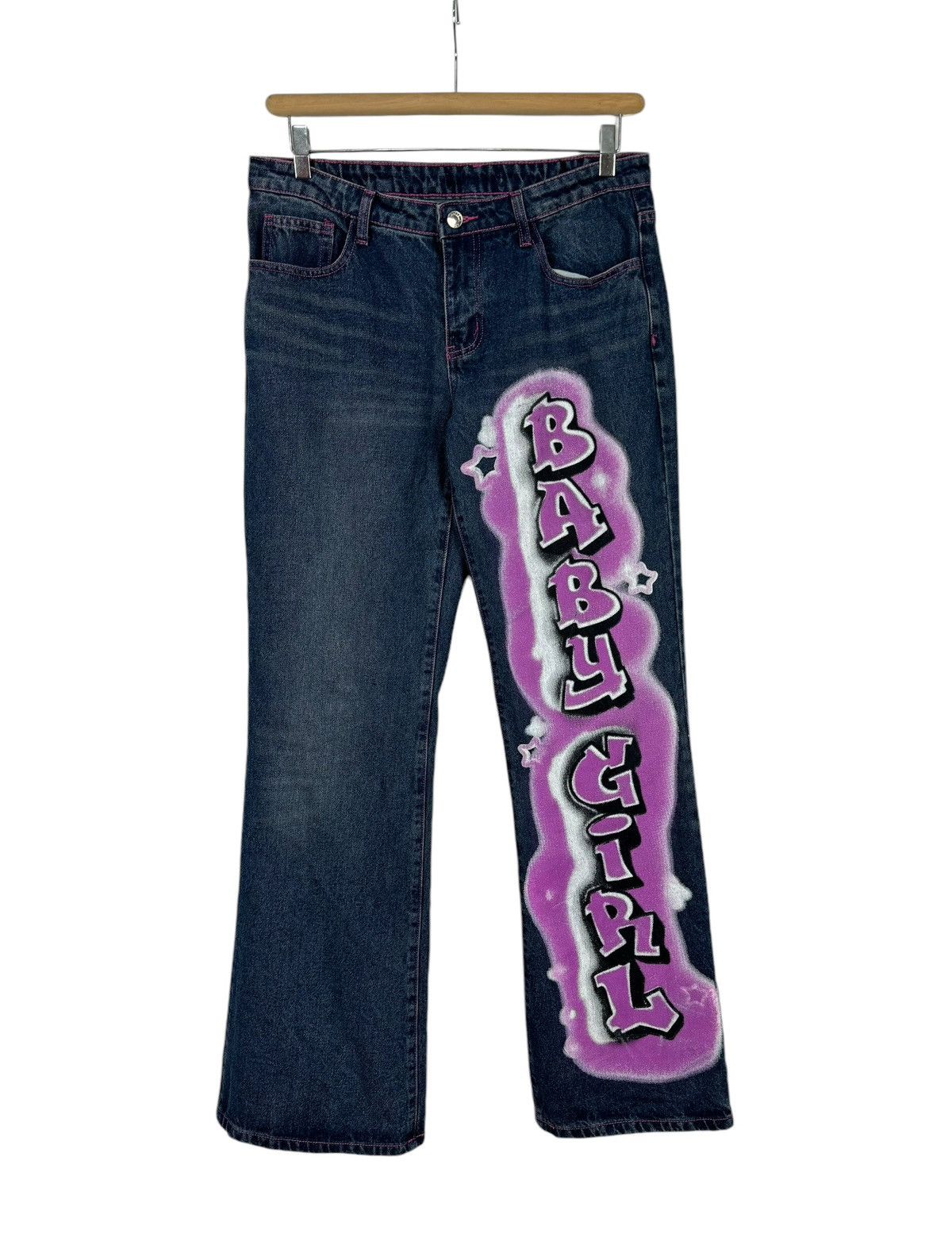 Jaded London Jaded London Stright Jeans Baby Girl Graffiti Printed Size 30" / US 8 / IT 44 - 8 Thumbnail