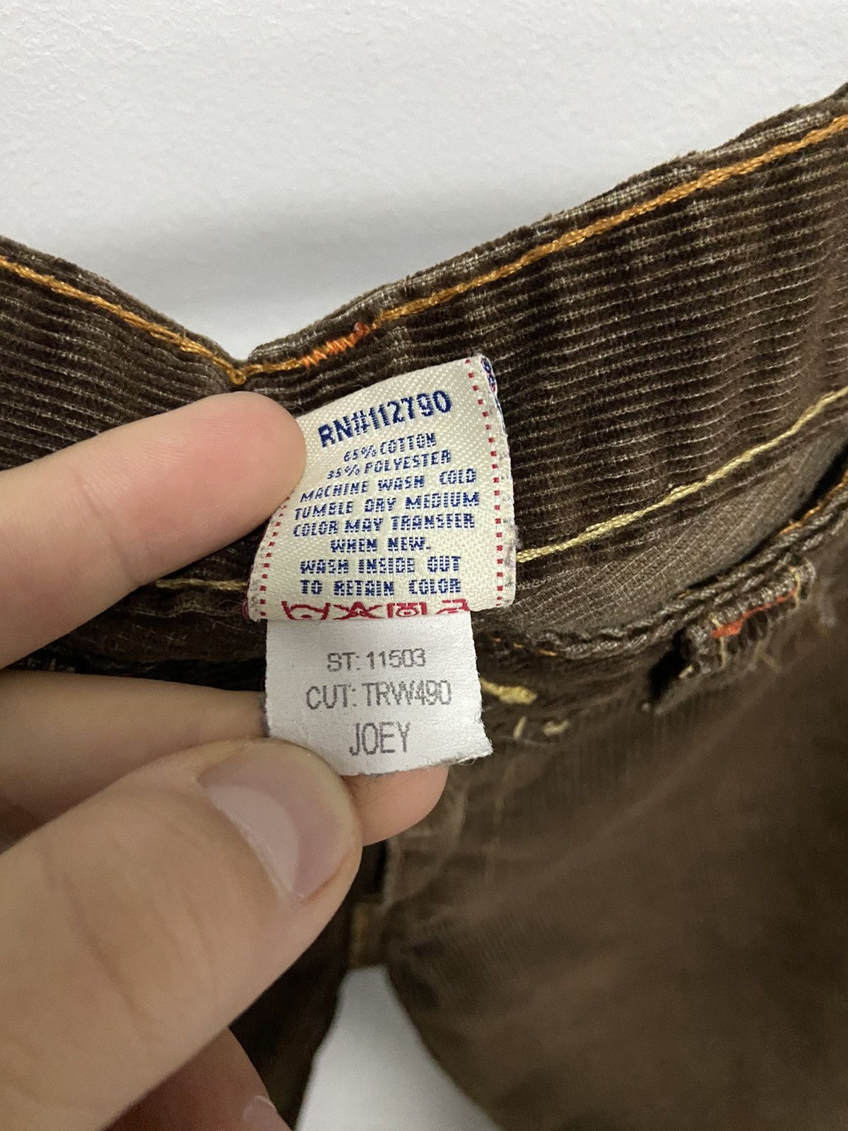 True Religion × Vintage True religion stitched flare jeans vintage logo corduroy Size 30" / US 8 / IT 44 - 7 Thumbnail