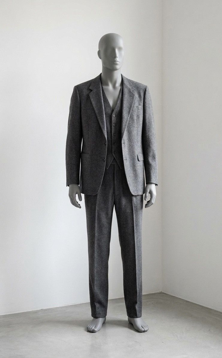 Ermenegildo Zegna Vintage Zegna Wool Suit 3 Piece Grey Classic Formal Tailored Size 40R - 1 Thumbnail