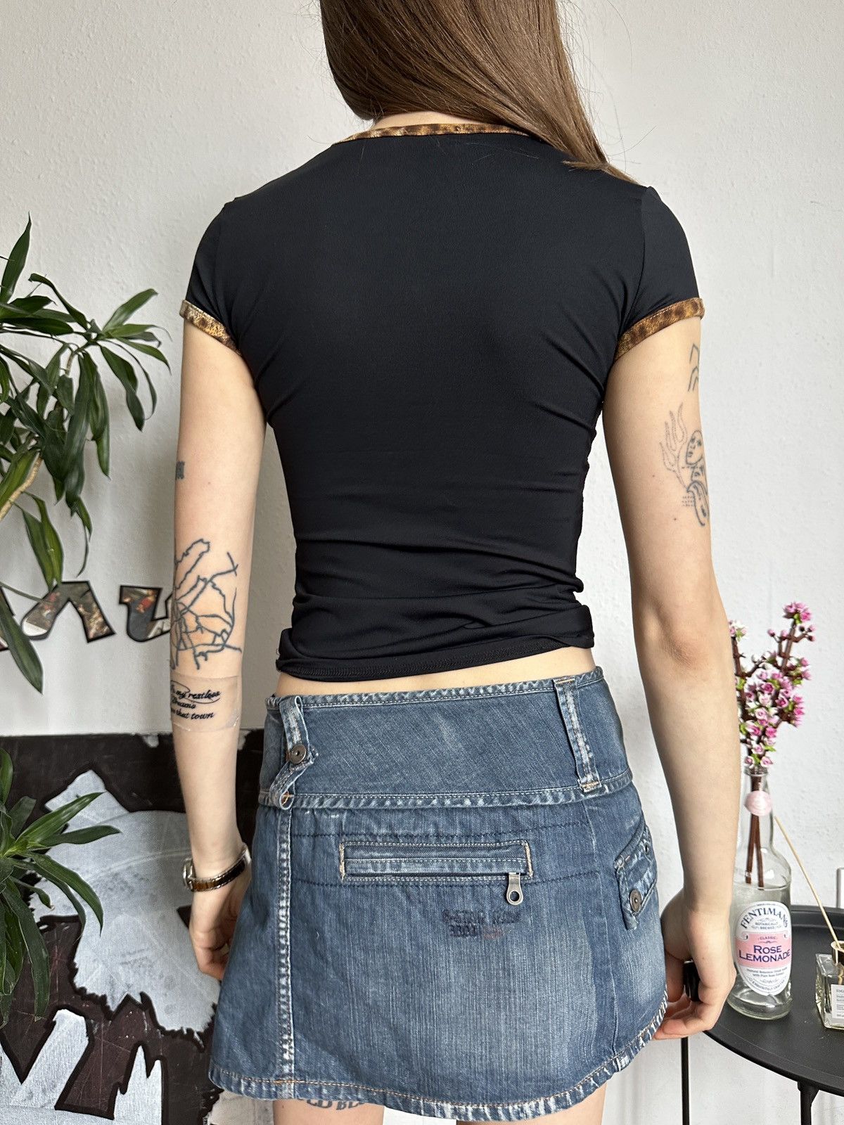 Japanese Brand × Morgan Homme Vintage Morgan De Toi Leopard Logo Baby Tee Top Size XS / US 0-2 / IT 36-38 - 5 Thumbnail