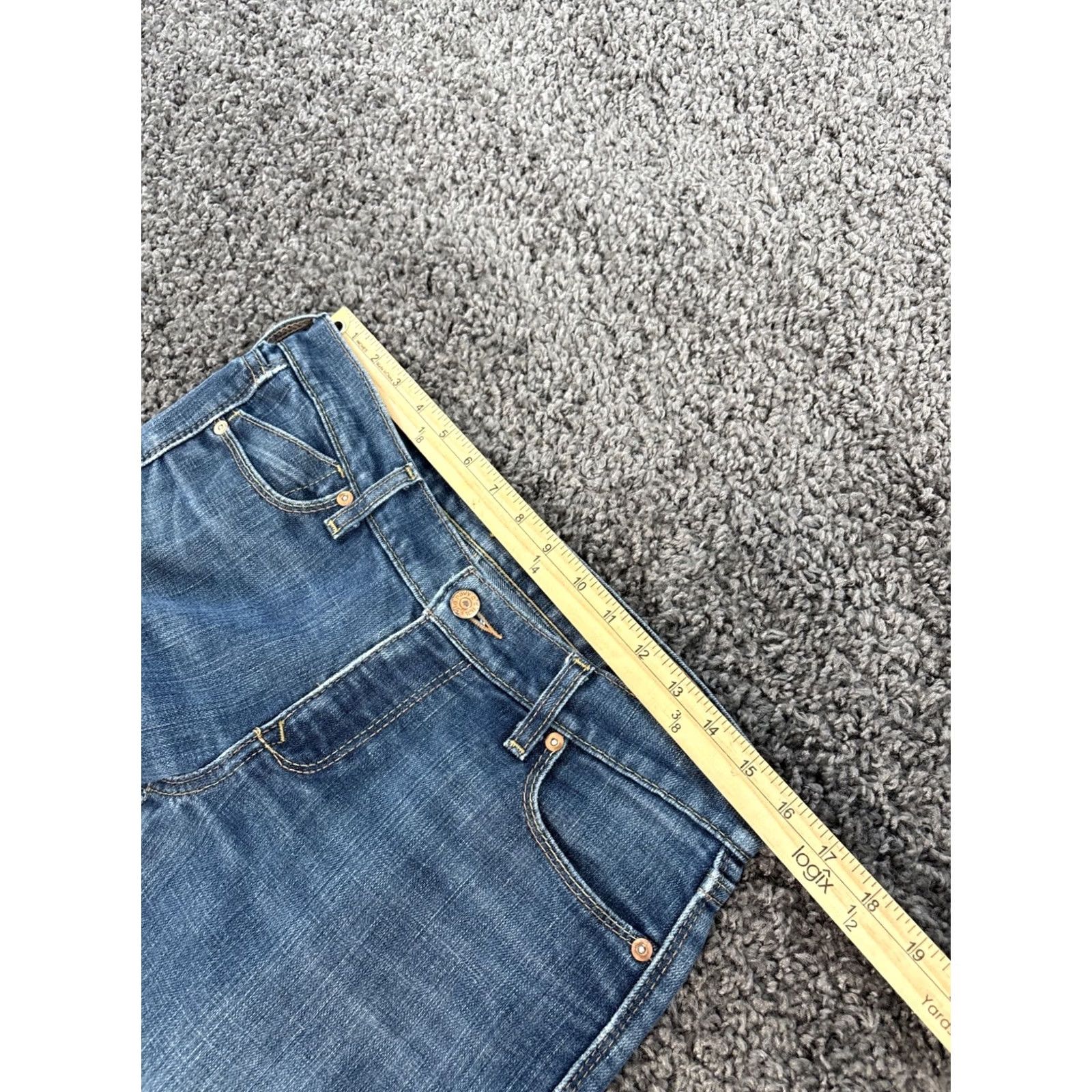 Old Navy VINTAGE Old Navy Jeans Womens 32x30 Medium Wash Low Rise Distressed Bootcut 90s Y2K Men/Women Size 24" / US 00 / IT 34 - 4 Thumbnail