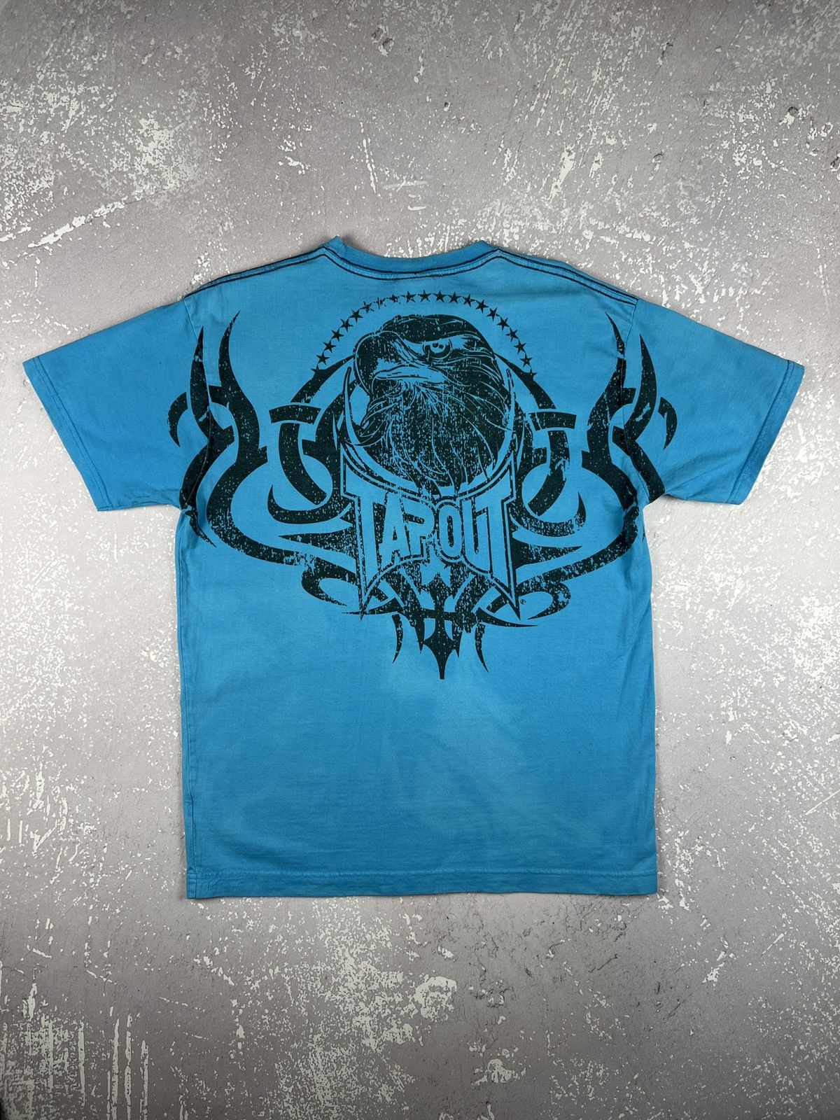 Tapout Crazy Y2K Tapout Tribal Eagle Logo T Shirt Mens M Blue Size US M / EU 48-50 / 2 - 6 Thumbnail