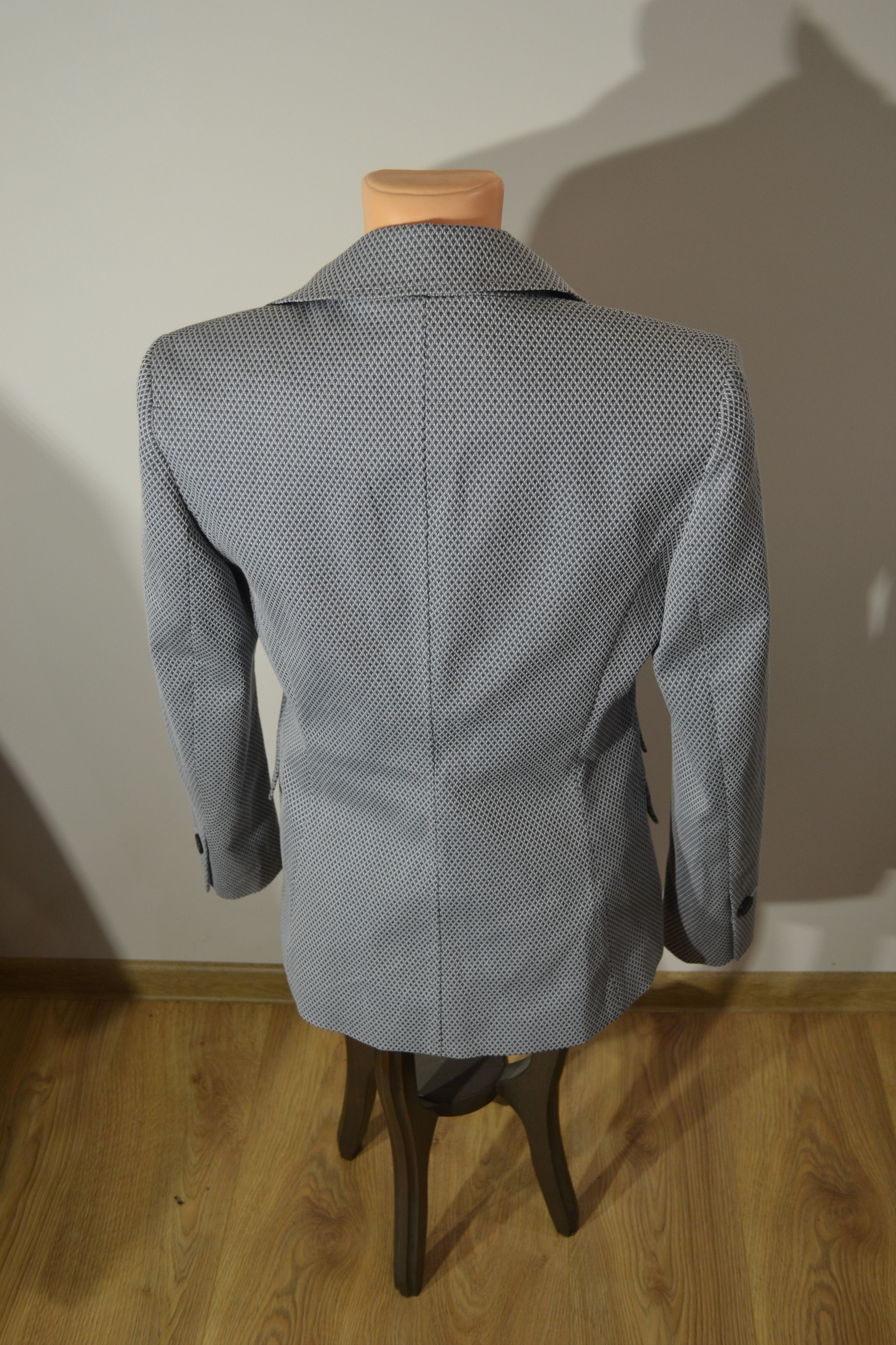 Karen Millen Karen Millen Tailored Blazer | Geometric Pattern Grey Jacket Size S / US 4 / IT 40 - 4 Thumbnail