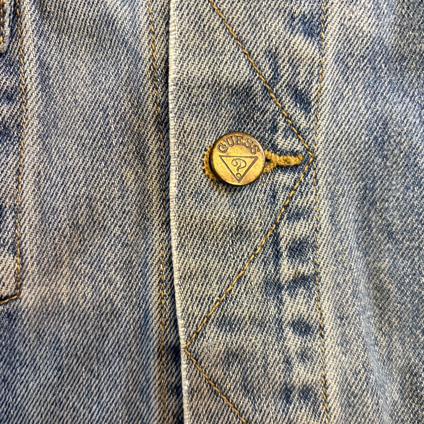 Vintage VINTAGE Guess by Georges Marciano Denim Jean Jacket L Blue 90s Distressed Mens Womens Unisex Adults Jacket Size US 33 - 4 Thumbnail