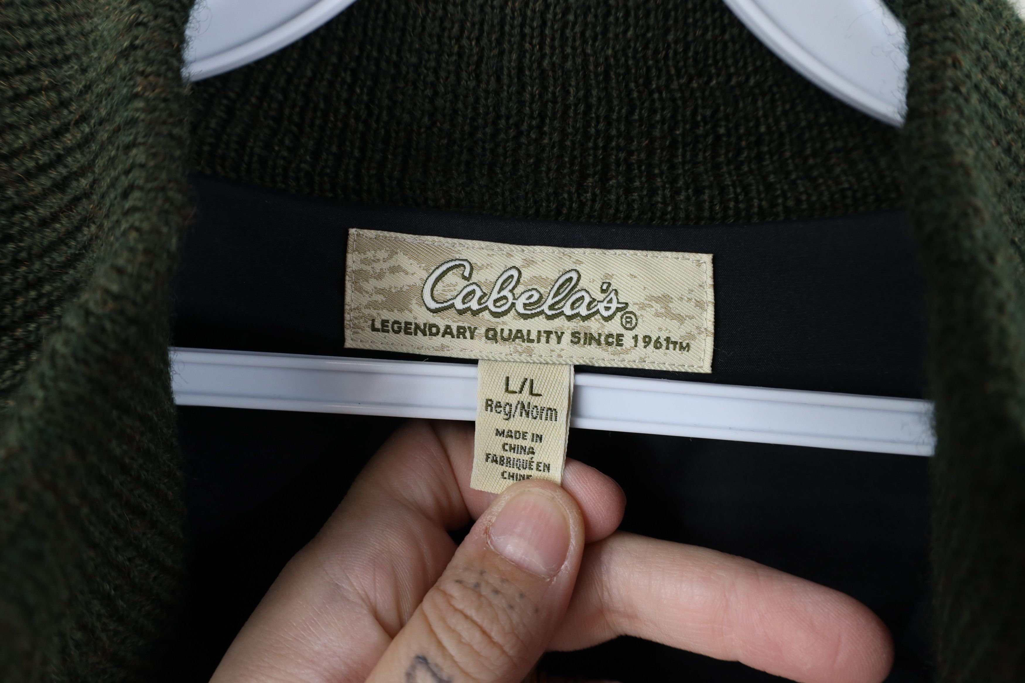 Cabelas Vintage Cabelas Wind Shear Half Zip Sweater Jacket Swacket Size US L / EU 52-54 / 3 - 10 Thumbnail