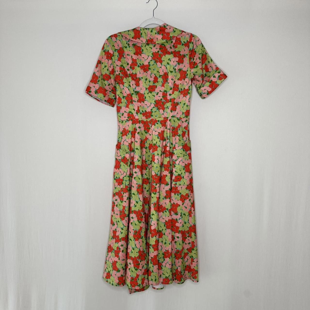 Designer × Vintage Loco Lindo 1950s-Inspired Floral Midi Dress Size Medium NWT Size M / US 6-8 / IT 42-44 - 6 Thumbnail