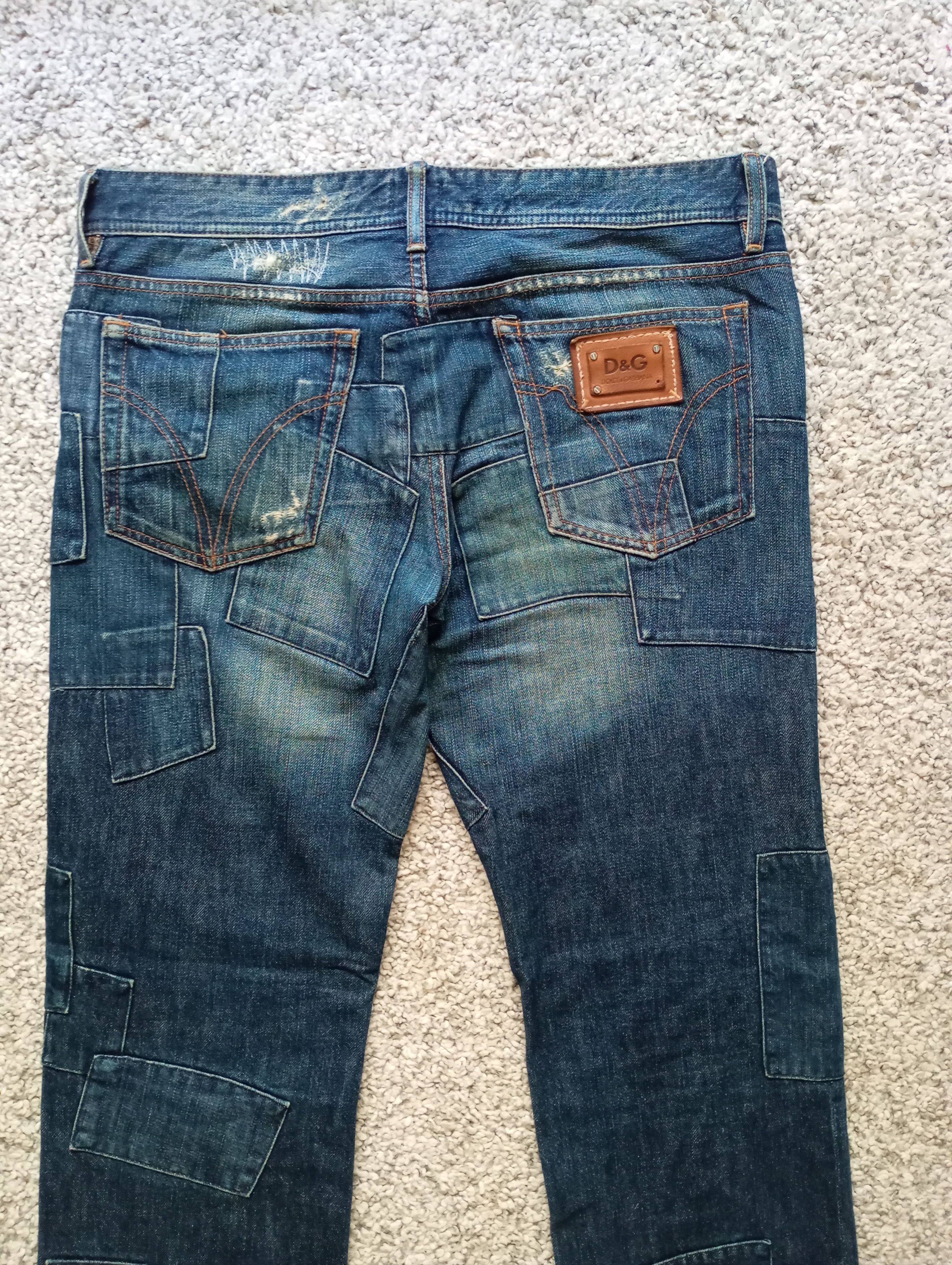 Dolce & Gabbana Dolce & Gabbana Y2k Distressed Patchwork Denim Pants Size US 32 / EU 48 - 11 Thumbnail