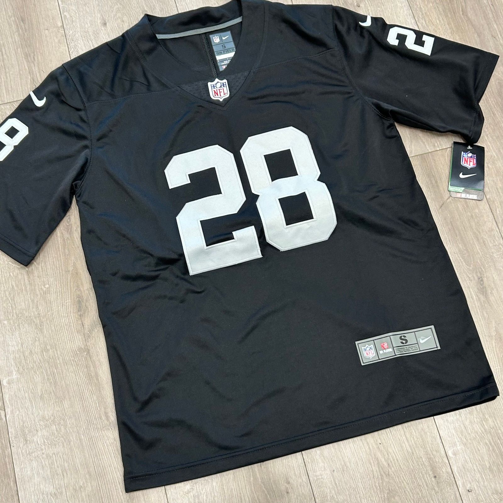 Nike Nike Las Vegas Raiders Josh Jacobs #28 game jersey Small Size US S / EU 44-46 / 1 - 2 Thumbnail
