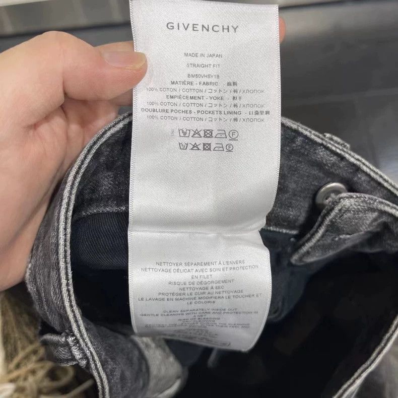 Givenchy Givenchy Boro 23 New Black Gray Denim Pants Size US 35 - 8 Thumbnail