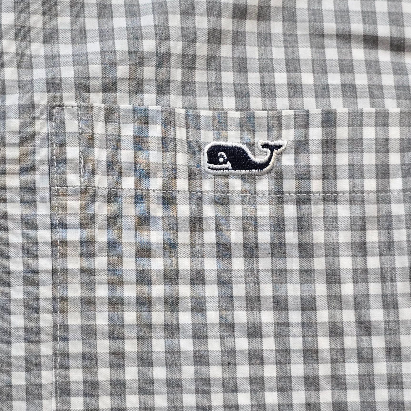 Vineyard Vines Vineyard Vines Shirt Mens Small Gray Gingham Plaid Slim Fit Tucker Career Preppy Shirt - Button-Down, Long Sleeve, Cotton, Gray, Slim, Regular, Mens Size US S / EU 44-46 / 1 - 4 Thumbnail