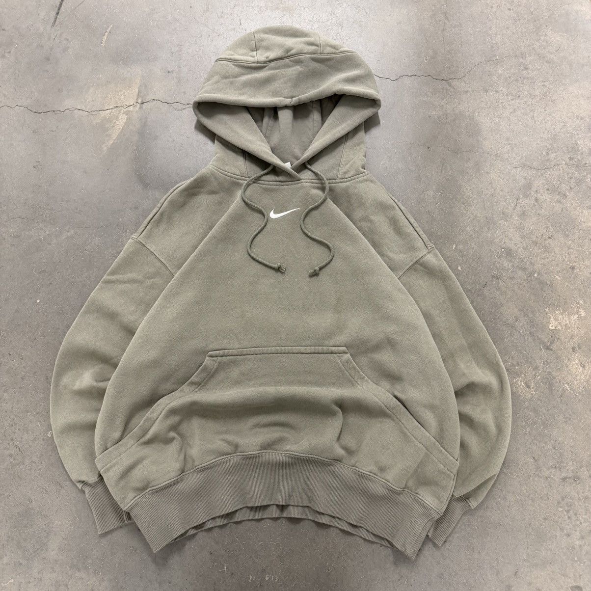 Nike Nike Mini Swoosh Hoodie Olive Green Pullover Sweatshirt Size US M / EU 48-50 / 2 - 1 Thumbnail