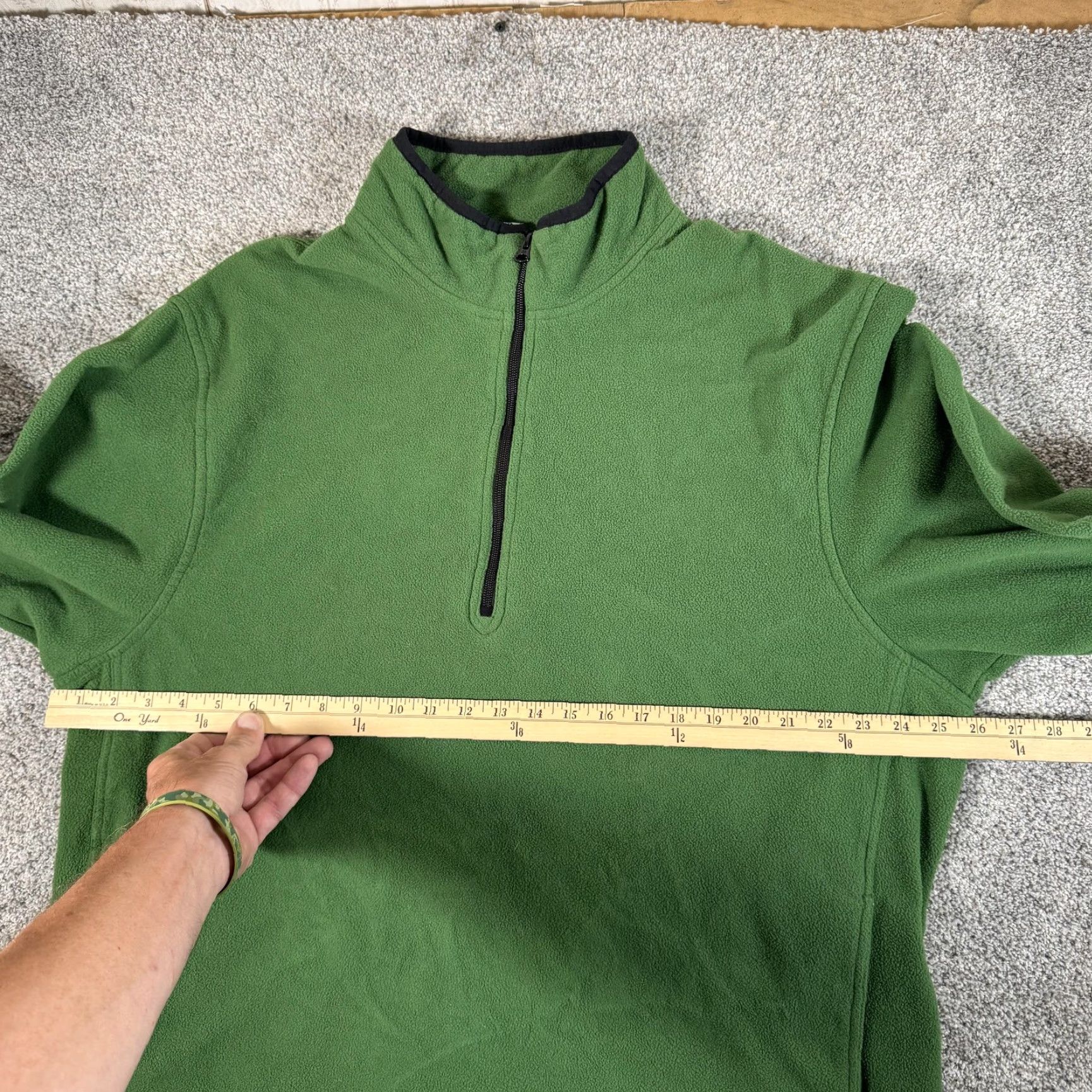 Old Navy VINTAGE Old Navy Sweatshirt Pullover Jacket 2XL Green Men Fleece Zip Pockets 1/4 Zip 80s 90s Gorpcore Size US XXL / EU 58 / 5 - 3 Thumbnail