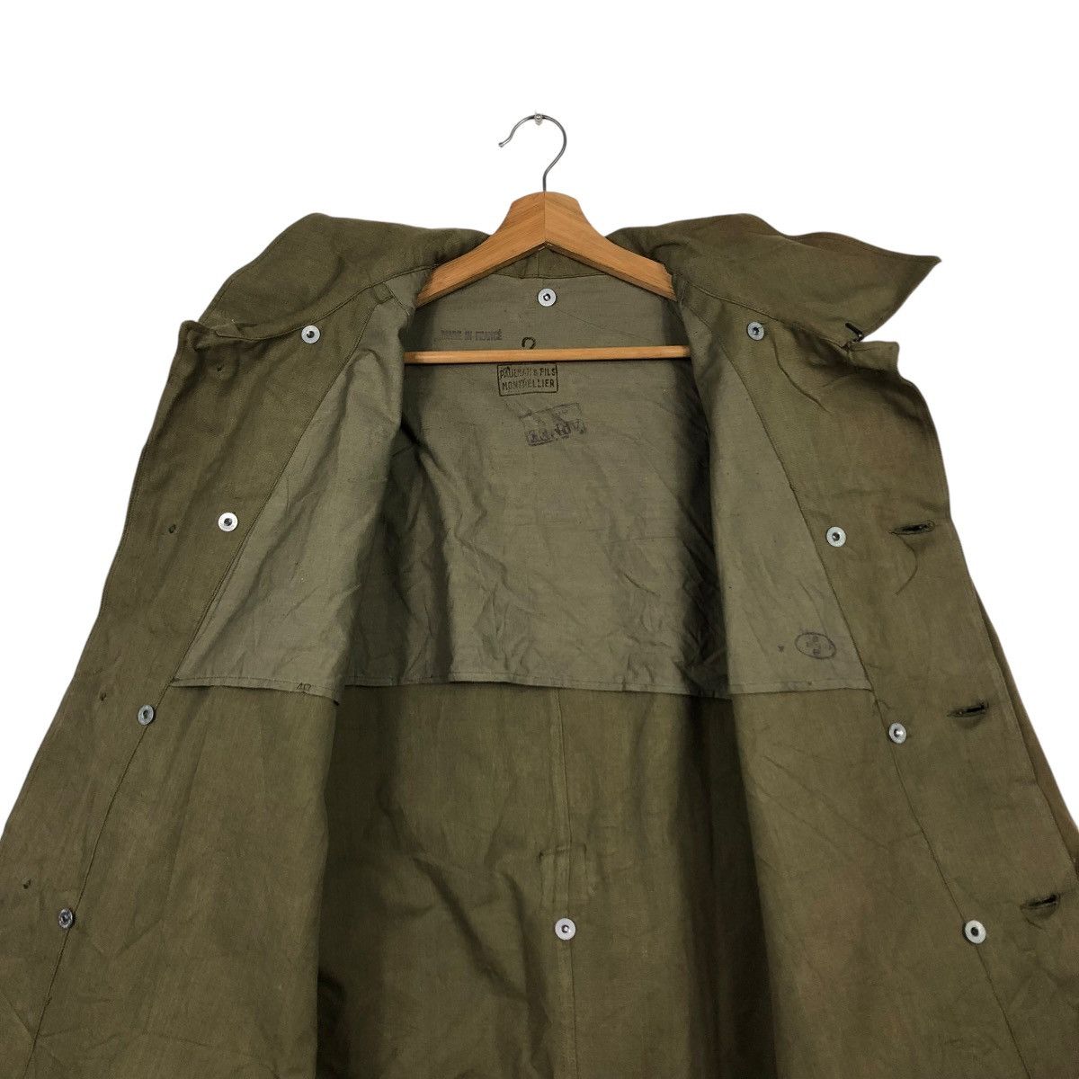 Vintage 🔥VINTAGE 1940’s LONG JACKET MILITARY US NAVY PAULMAN & FILS Size US L / EU 52-54 / 3 - 17 Thumbnail