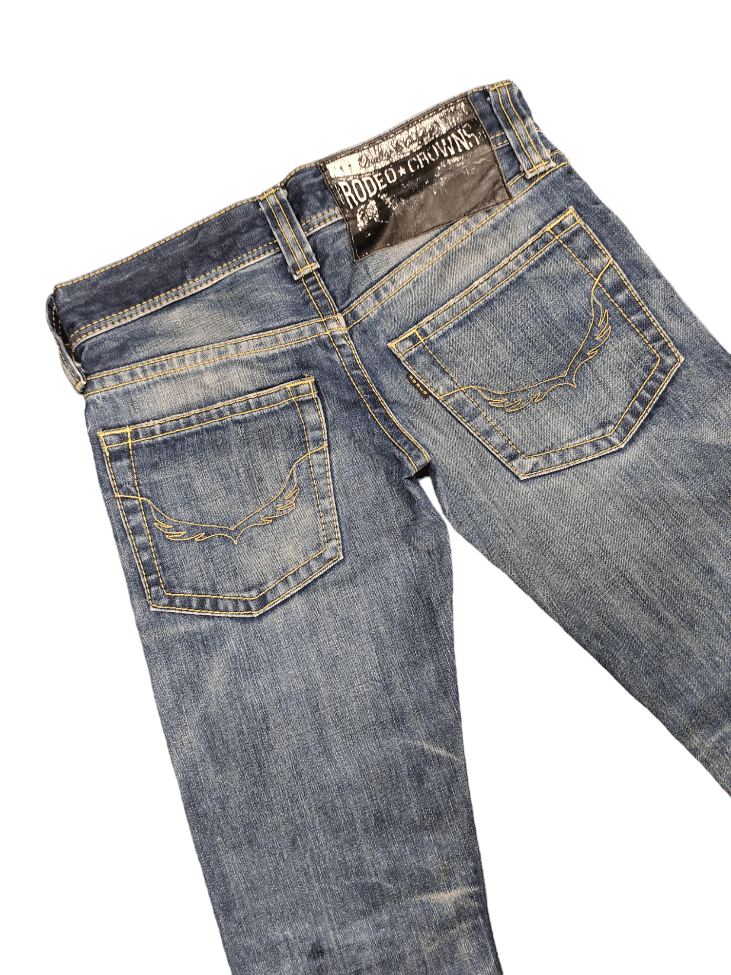 If Six Was Nine Flare Jeans Rodeo Crowns Spiral Cut Faded Low Rise Boot Cut Size US 27 - 15 Thumbnail