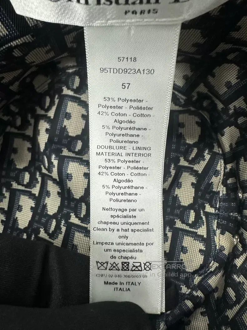 Dior Dior Size 57 Double-sided full-printed old flower logo fish Size ONE SIZE - 7 Thumbnail