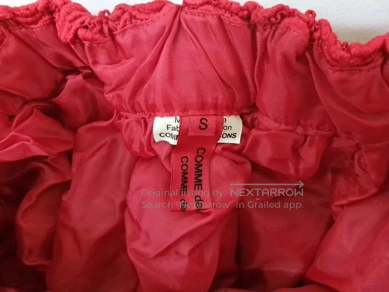 Comme des Garcons Comme Des Garcons size S Red vintage patterned skirt Size 23" - 5 Thumbnail