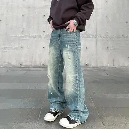Jean Y2K Wide Leg Jeans Size US 31 - 2 Thumbnail