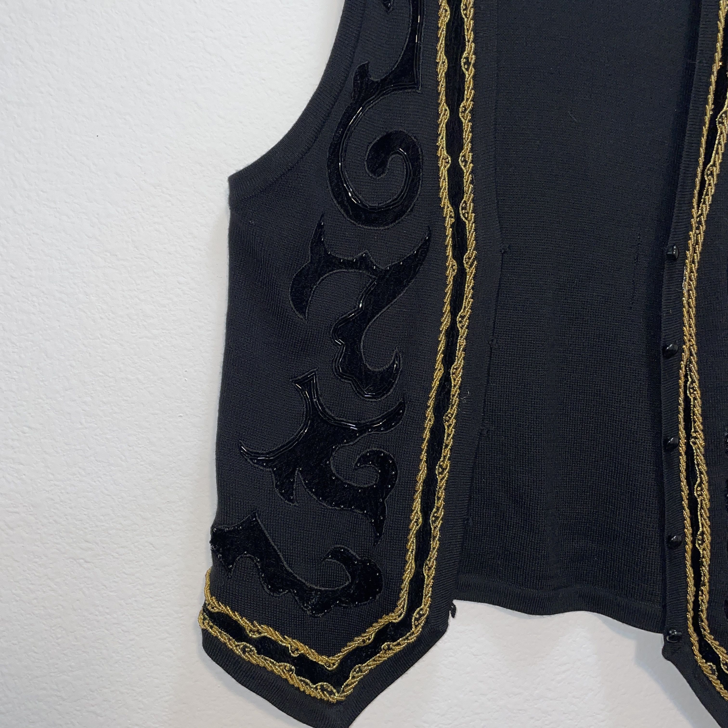 Other Rafaella Black / Gold Vintage 90s Vest Size M / US 6-8 / IT 42-44 - 2 Thumbnail