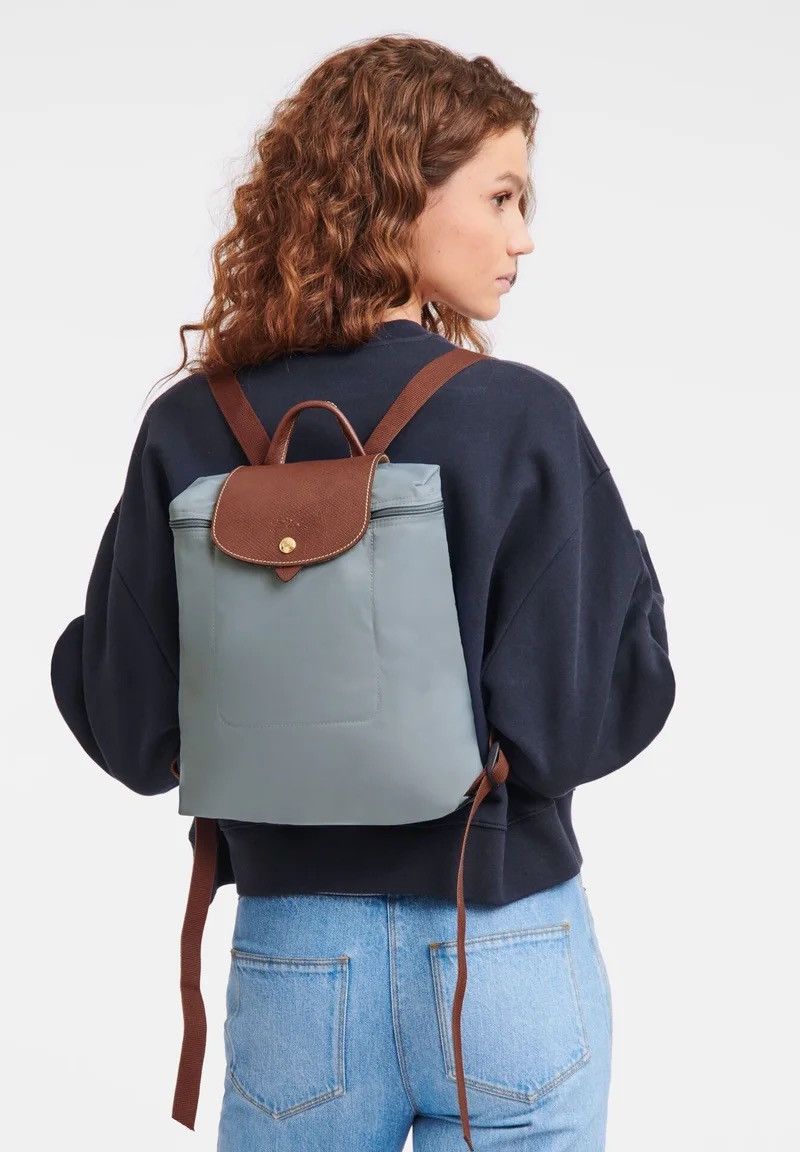 Longchamp Longchamp Le Pliage Blue Nylon Backpack Bag Size ONE SIZE - 4 Thumbnail