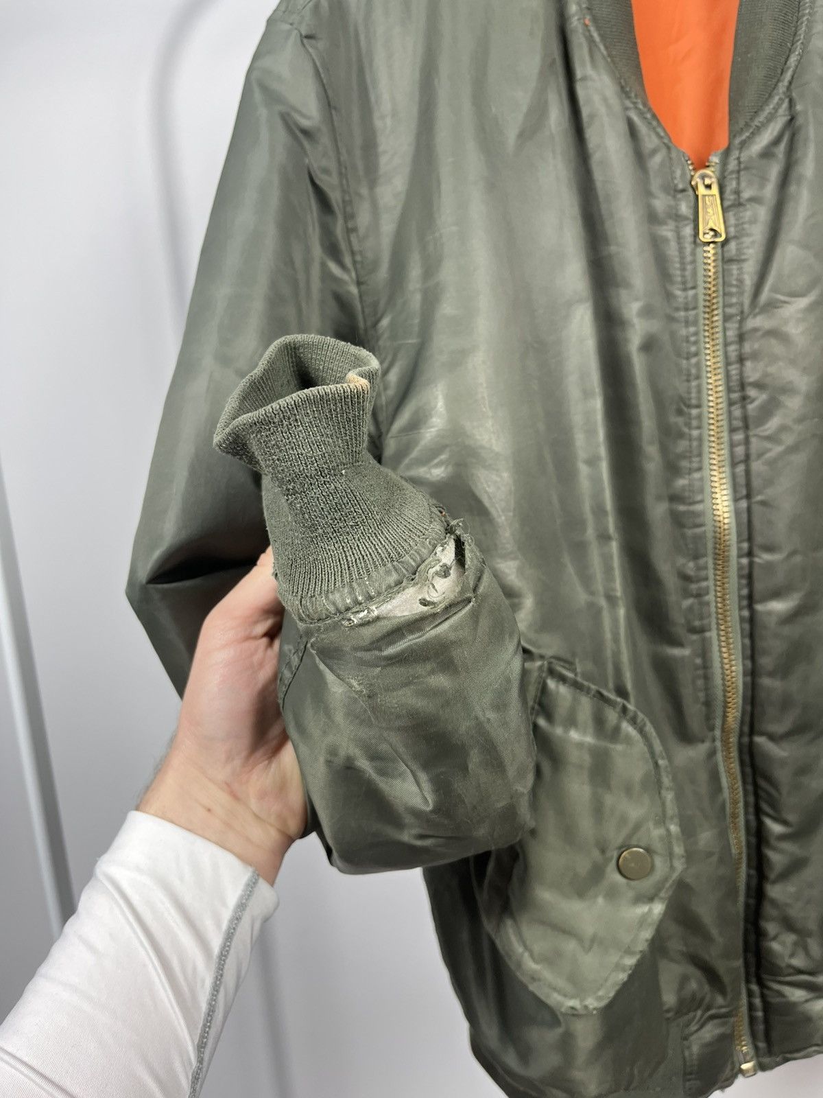 Other Vintage USA Aviator Bomber Jacket Olive Military Flight Size US L / EU 52-54 / 3 - 7 Thumbnail