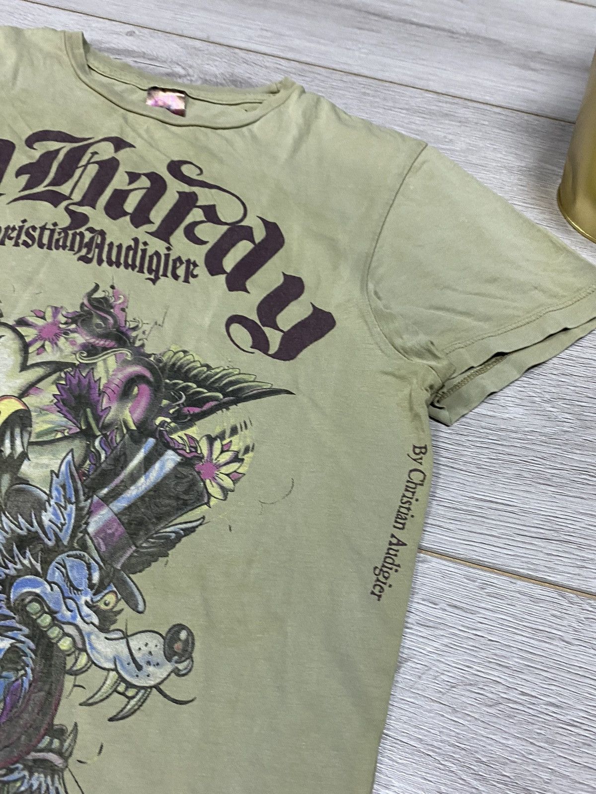 Ed Hardy Ed hardy wolf 🐺 vintage big logo t-shirt roses, eagle, ship Size US S / EU 44-46 / 1 - 4 Thumbnail