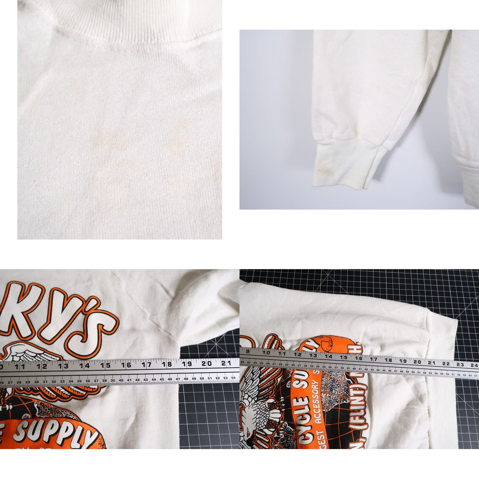 Fruit Of The Loom VINTAGE Rocky's Motorcycle Supply Sweatshirt Nike? Size US S / EU 44-46 / 1 - 8 Thumbnail
