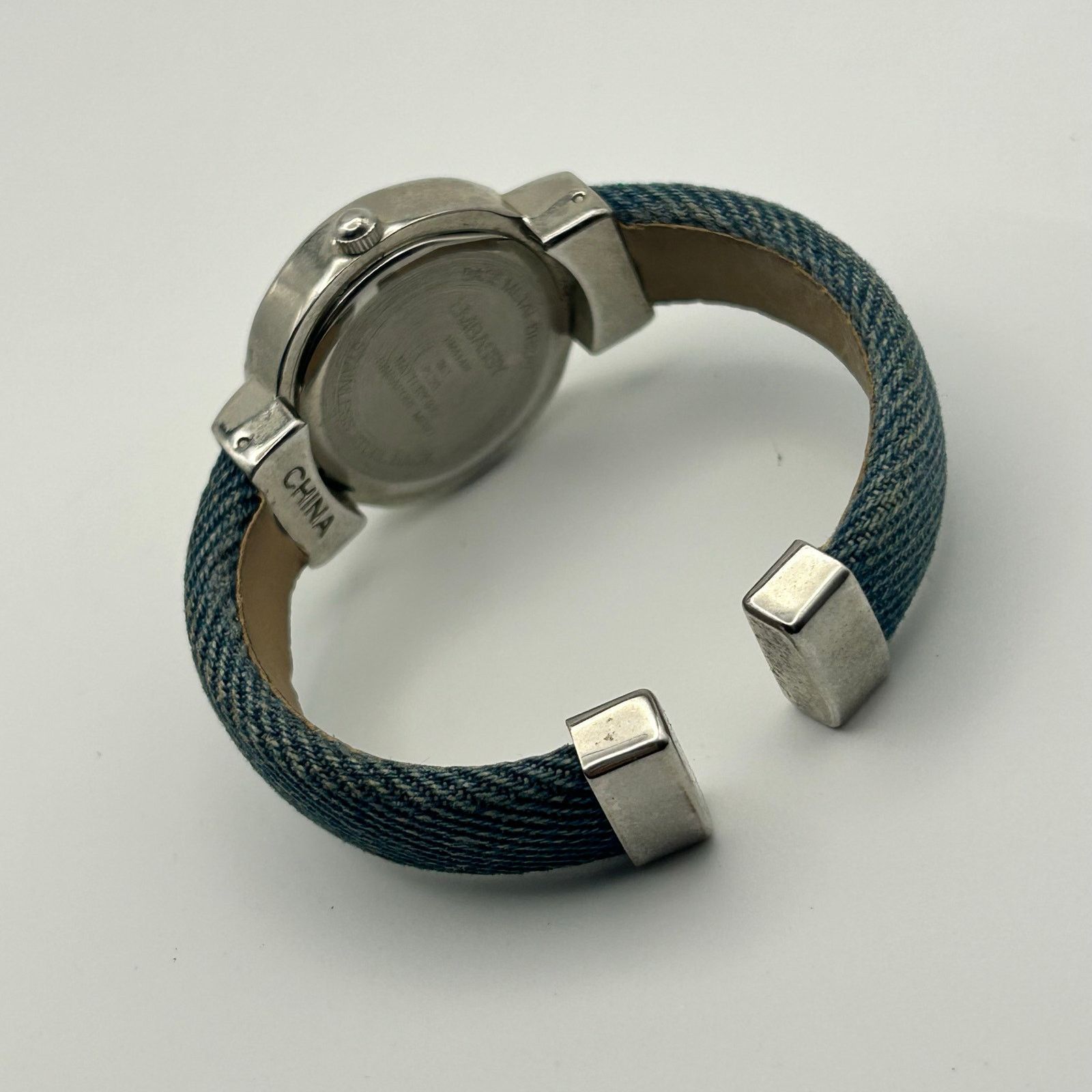 Other Vintage Embassy Watch Faceted Crystal Bezel BlueDenim Strap Size ONE SIZE - 5 Thumbnail
