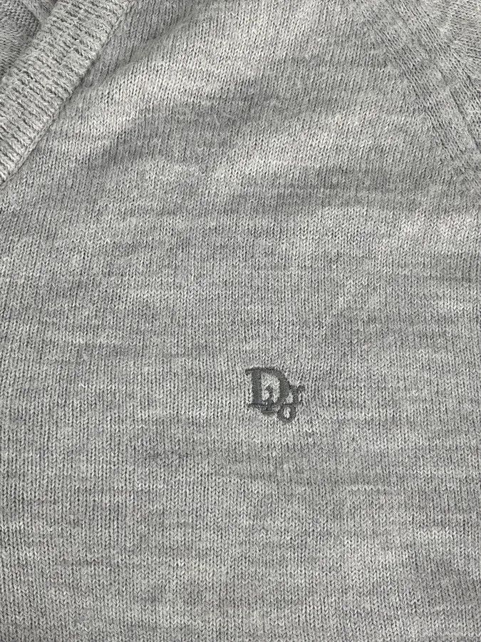 Dior 1990s Christian Dior Grey V-Neck Sweater Size US M / EU 48-50 / 2 - 8 Thumbnail