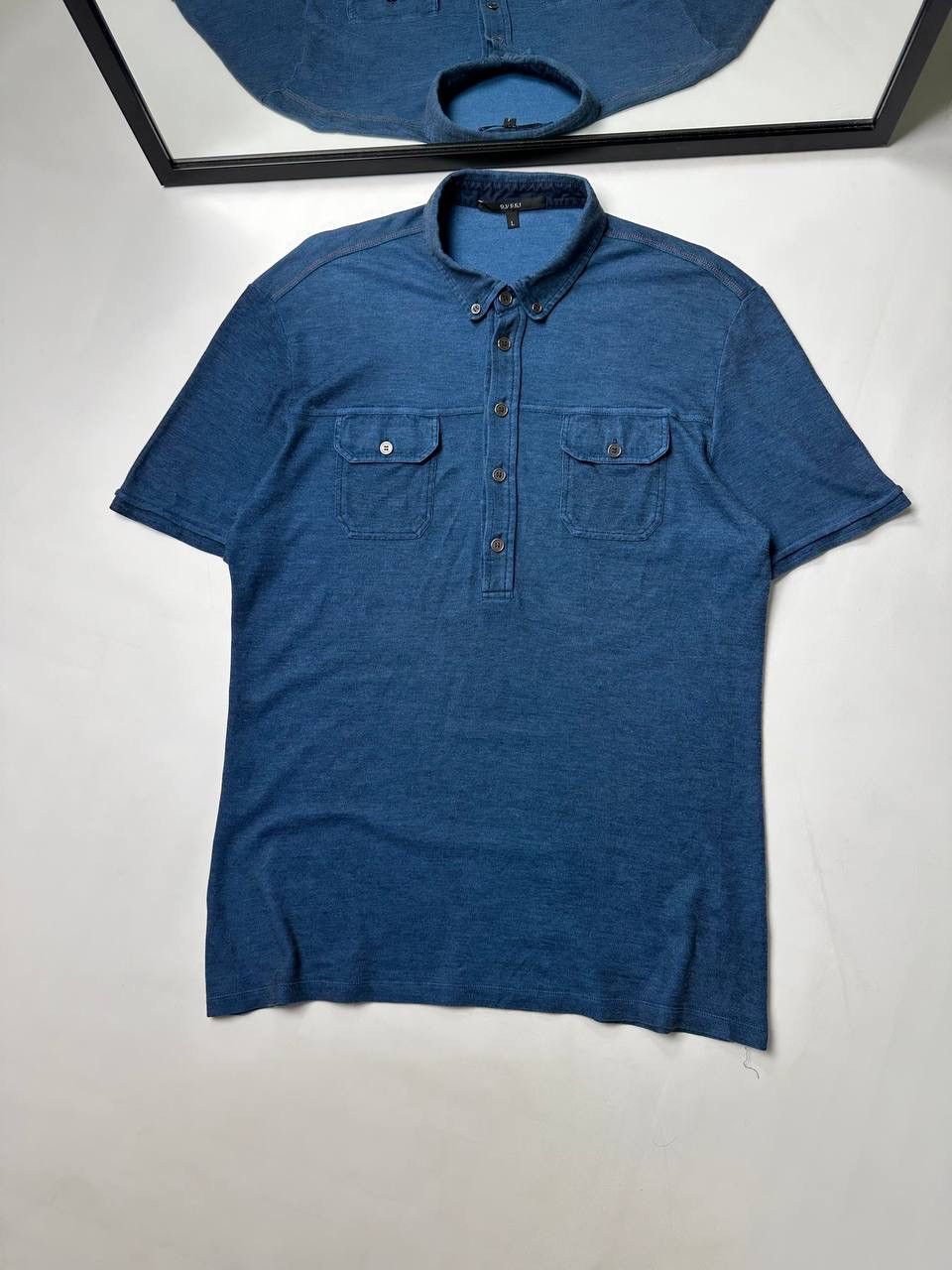 Gucci Gucci Mens Polo T-Shirt Blue Cotton Old Money Classic Style Size US L / EU 52-54 / 3 - 1 Thumbnail