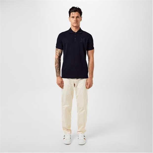 Moncler Embroidered Monogram Polo Shirt Size US S / EU 44-46 / 1 - 2 Thumbnail