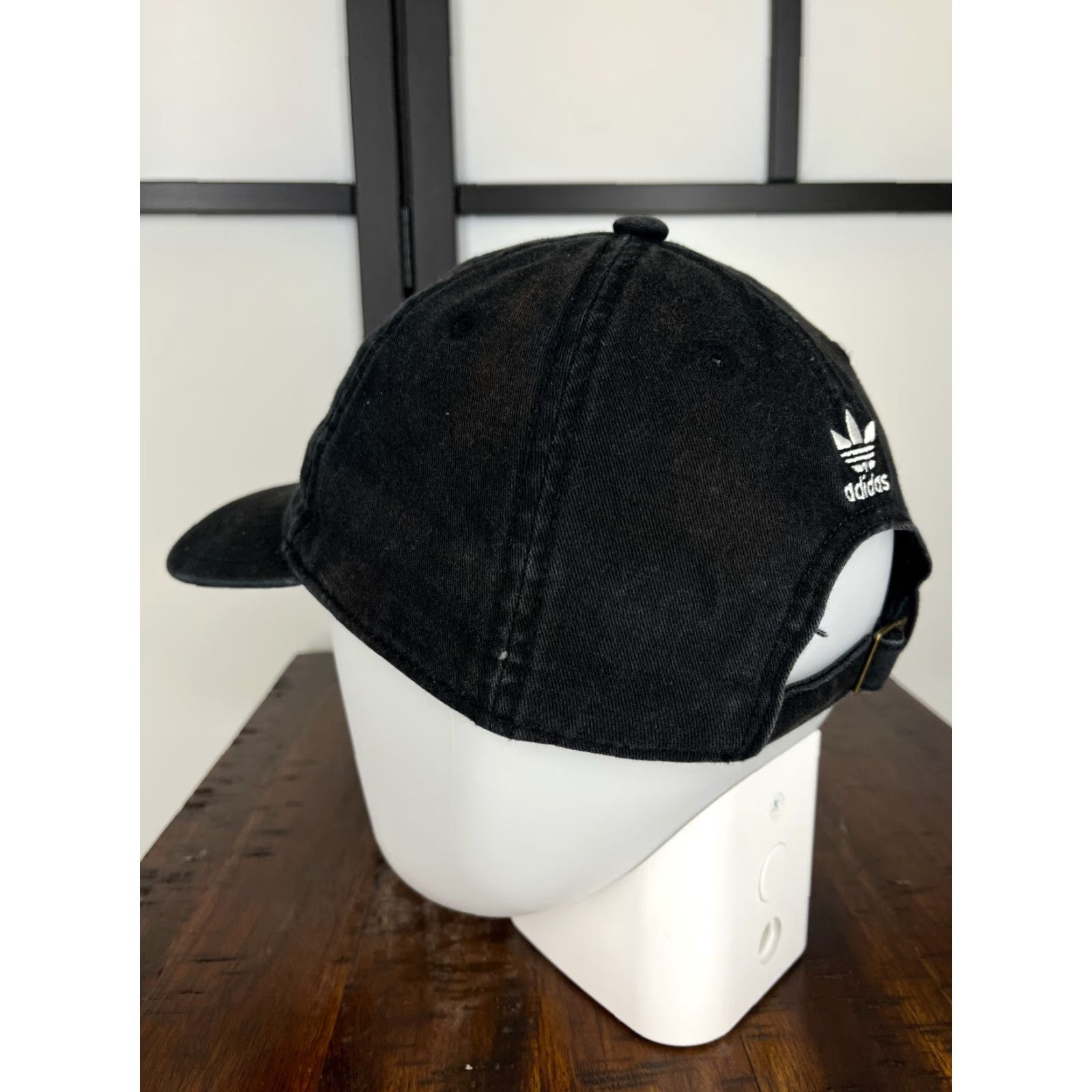 Adidas adidas Hat Cap Strap Back Adult One Size Black Cotton Twill Trefoil Embroidered Baseball Cap Logo Adjustable Breathable Lightweight Men Shirt? Size ONE SIZE - 5 Thumbnail