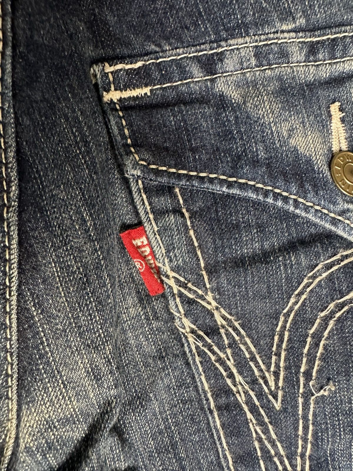 Japanese Brand FLARE Edwin Blue Trip Denim Size US 32 / EU 48 - 18 Thumbnail