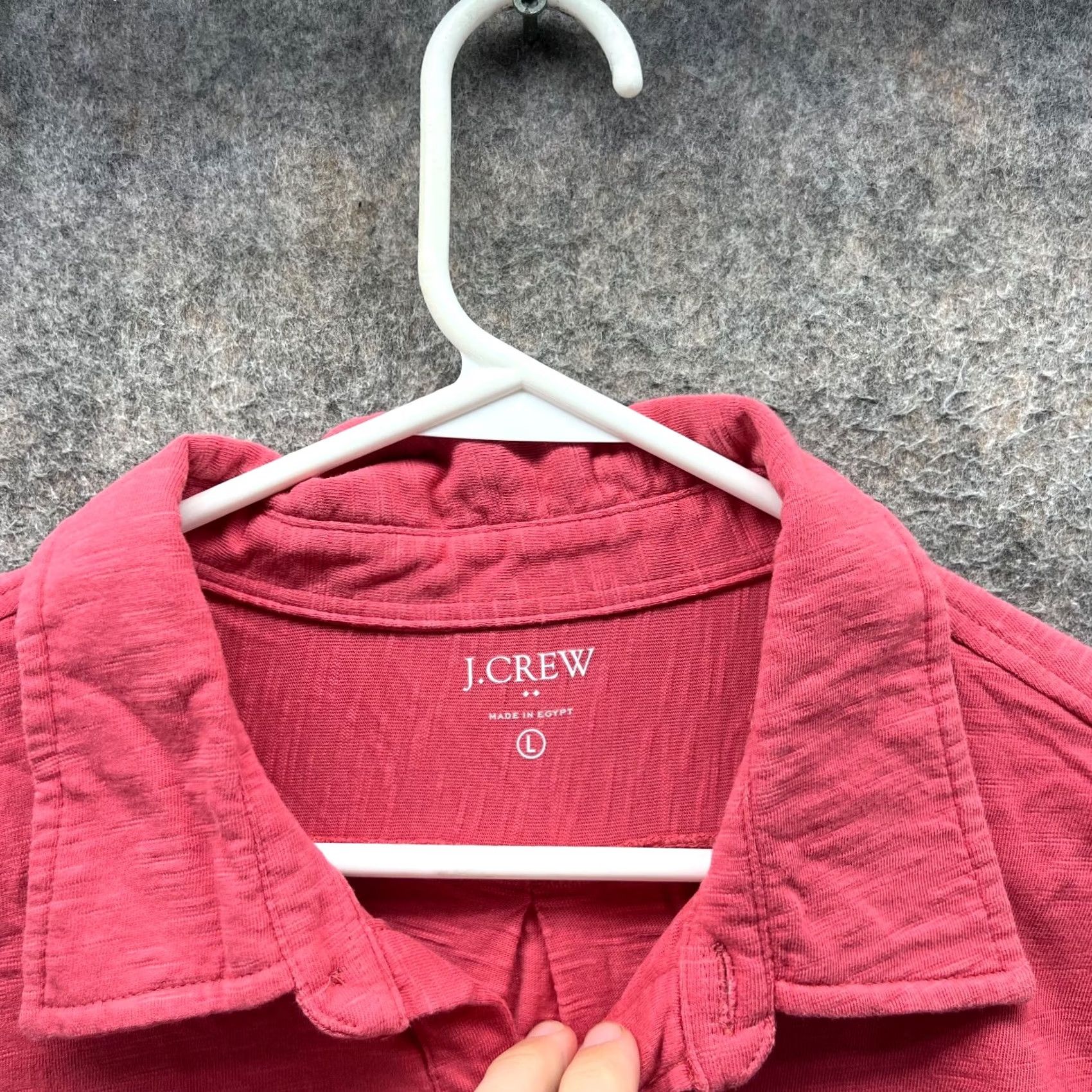J.Crew J Crew Shirt Mens Large Coral Pink Button Down Preppy Dress Classic Fit Cotton - Vintage Size 42R - 4 Thumbnail