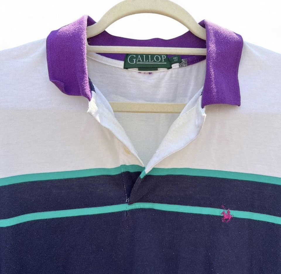 Other Vintage Gallop Polo Shirt Striped Equestrian Minimalist Size US XXL / EU 58 / 5 - 5 Thumbnail