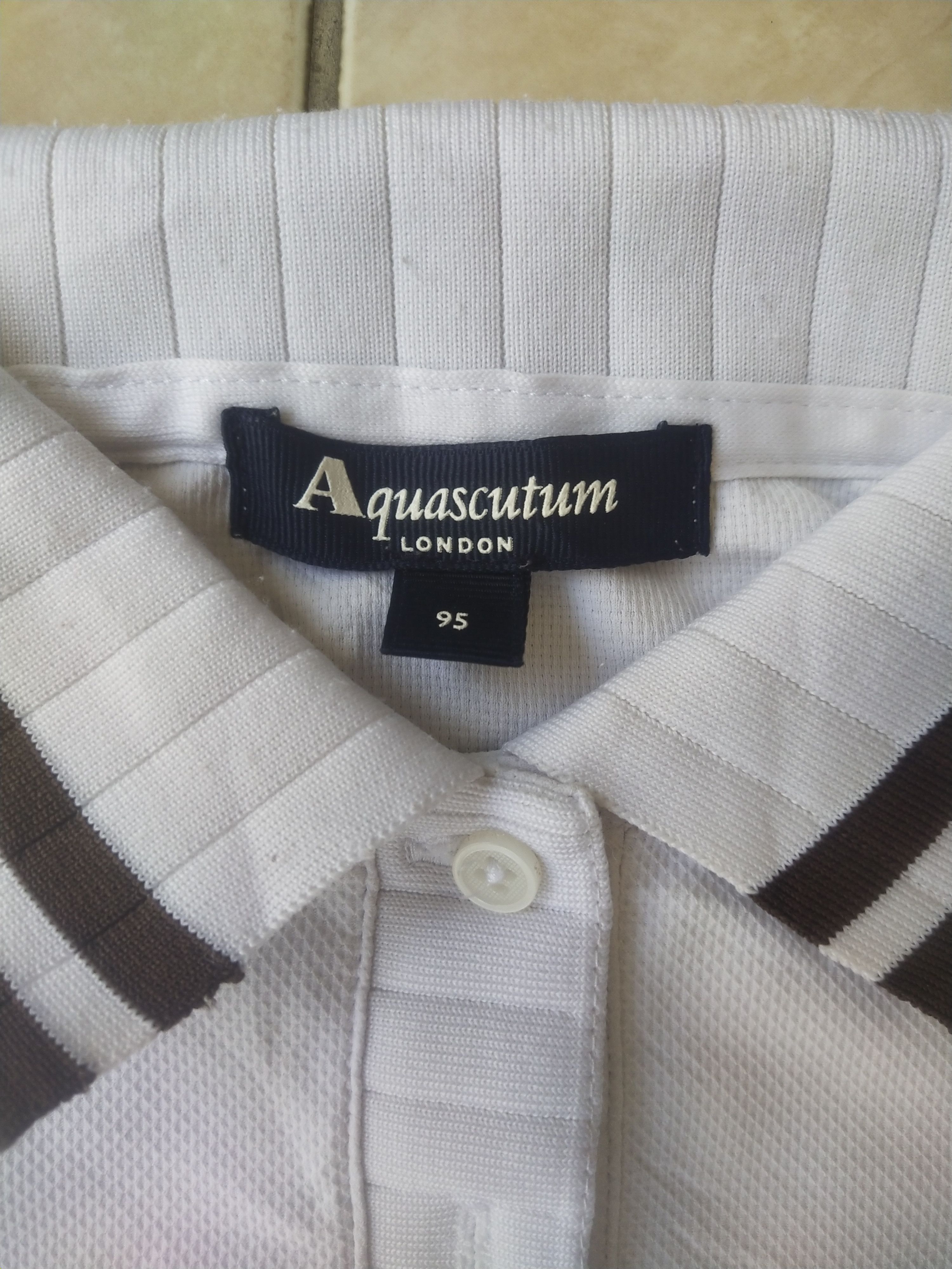 Aquascutum Aquascutum London White Polo Shirt Poly Size M / US 6-8 / IT 42-44 - 5 Thumbnail