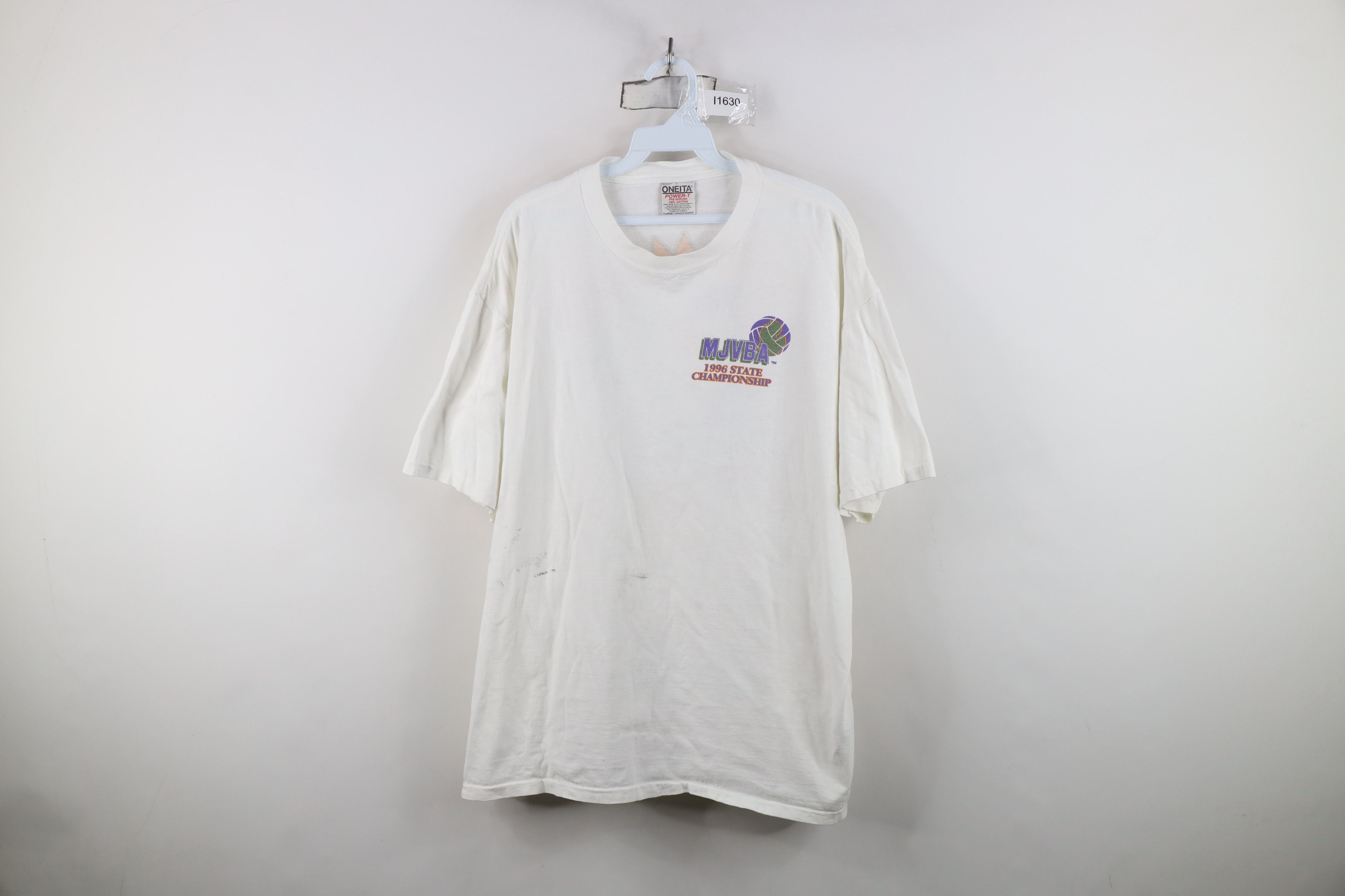 Vintage Vintage 90s Michigan State Championship Volleyball T-Shirt Size US XL / EU 56 / 4 - 1 Thumbnail