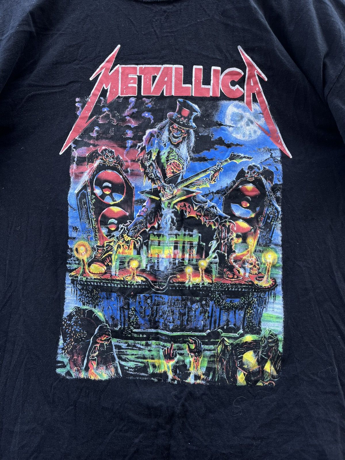 Metallica Vintage Metallica 90s Rare Big logo t-shirt rock tee jersey Size US XL / EU 56 / 4 - 2 Thumbnail