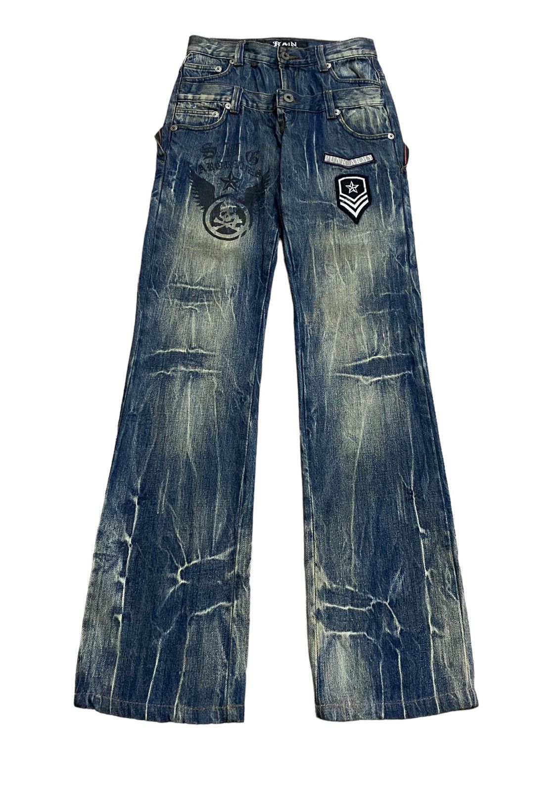 パンツ Japanese label 00s MIDAS9 damage Jeans If Six Was Nine × Japanese Brand Japanese Midas Double Waist