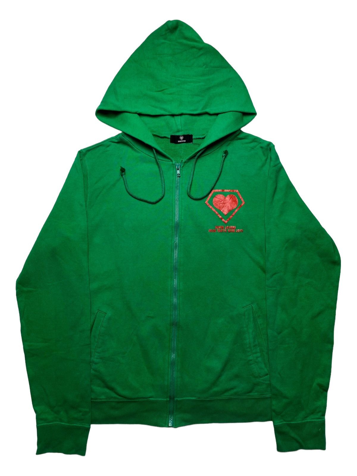 Angel Blue 2000s Super Lovers - Green Zip Hoodie Size US M / EU 48-50 / 2 - 2 Thumbnail