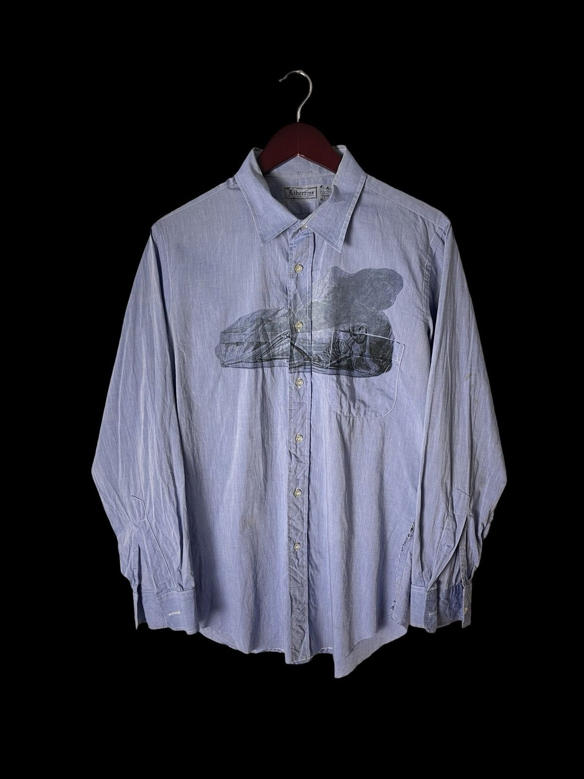 If Six Was Nine × Libertine × Seditionaries Rare! 🔥 Vintage Libertine Skull Seditionaries Button up Size US L / EU 52-54 / 3 - 1 Thumbnail