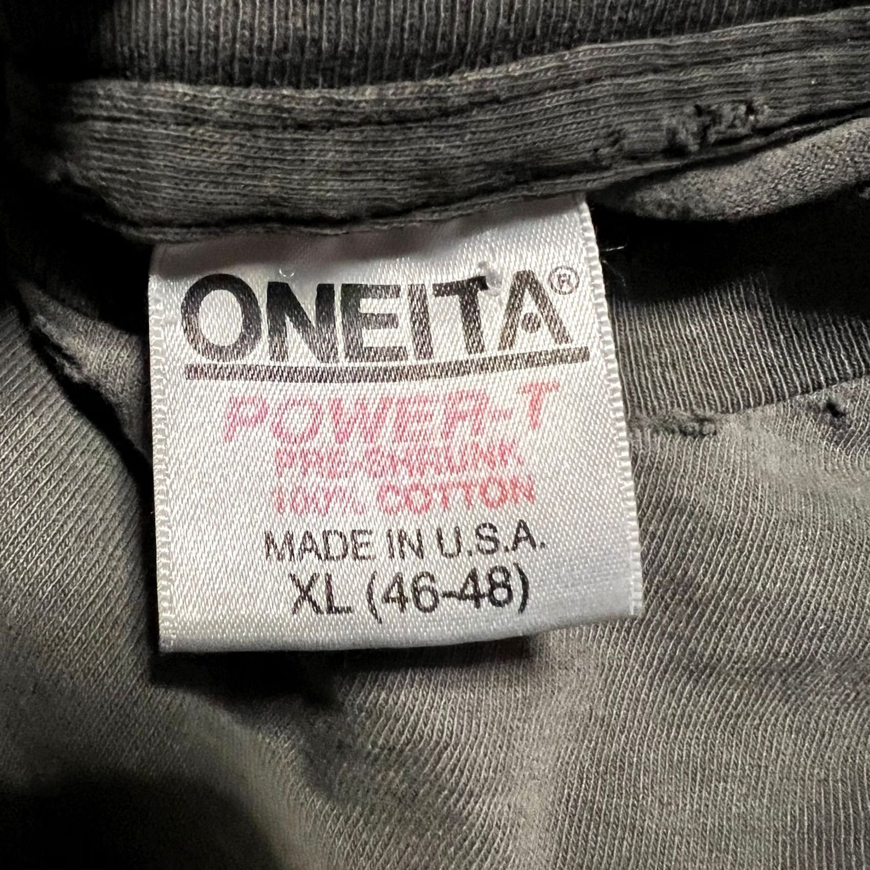 Vintage VINTAGE Oneita Shirt Mens XL Wolf Print Single Stitch Tee Gray Distressed Size US XL / EU 56 / 4 - 8 Thumbnail