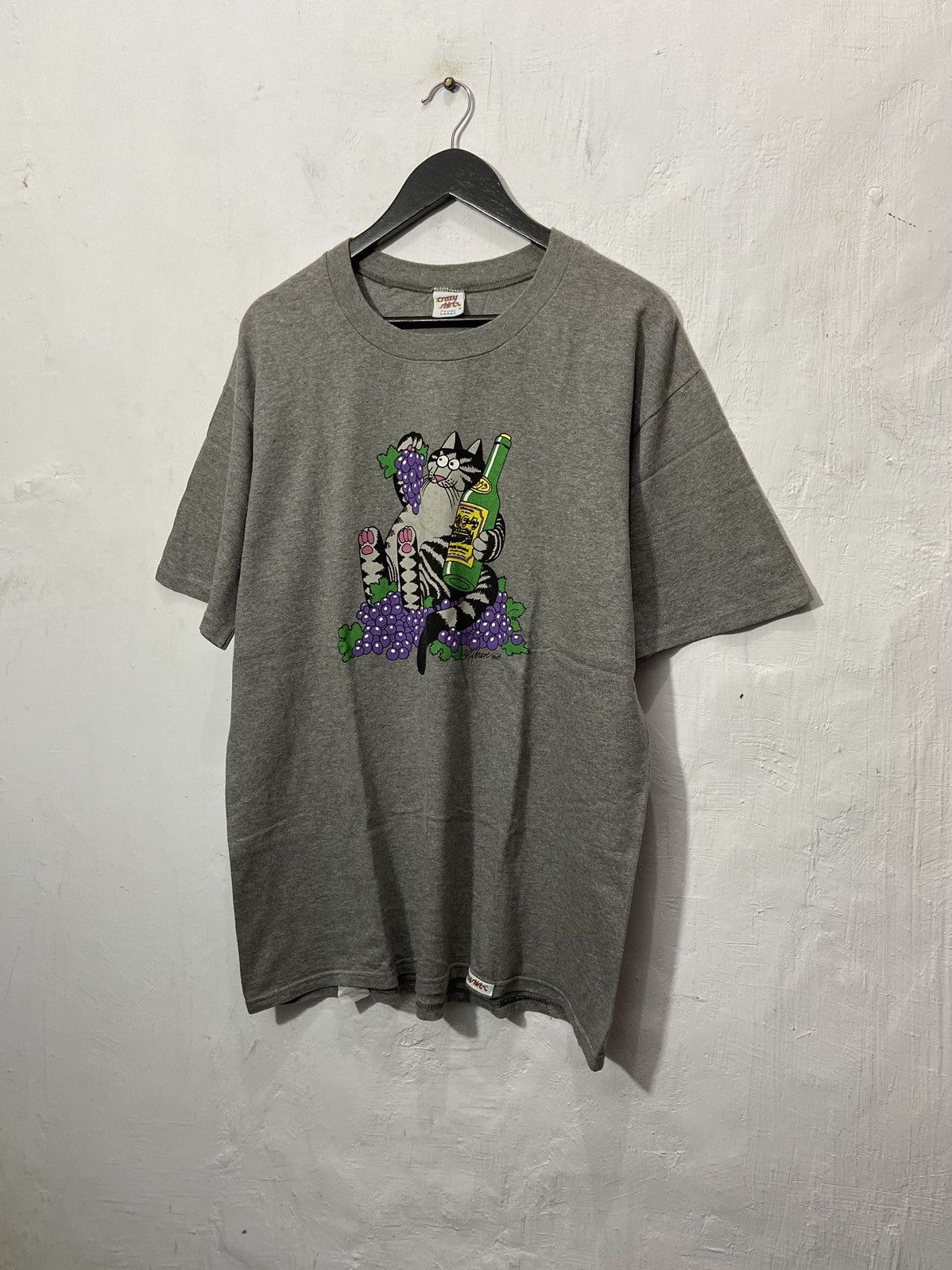 Vintage Crazy Shirts ©️ J.K. Kliban Tshirt Short Sleeve Grey Size US XXL / EU 58 / 5 - 1 Thumbnail