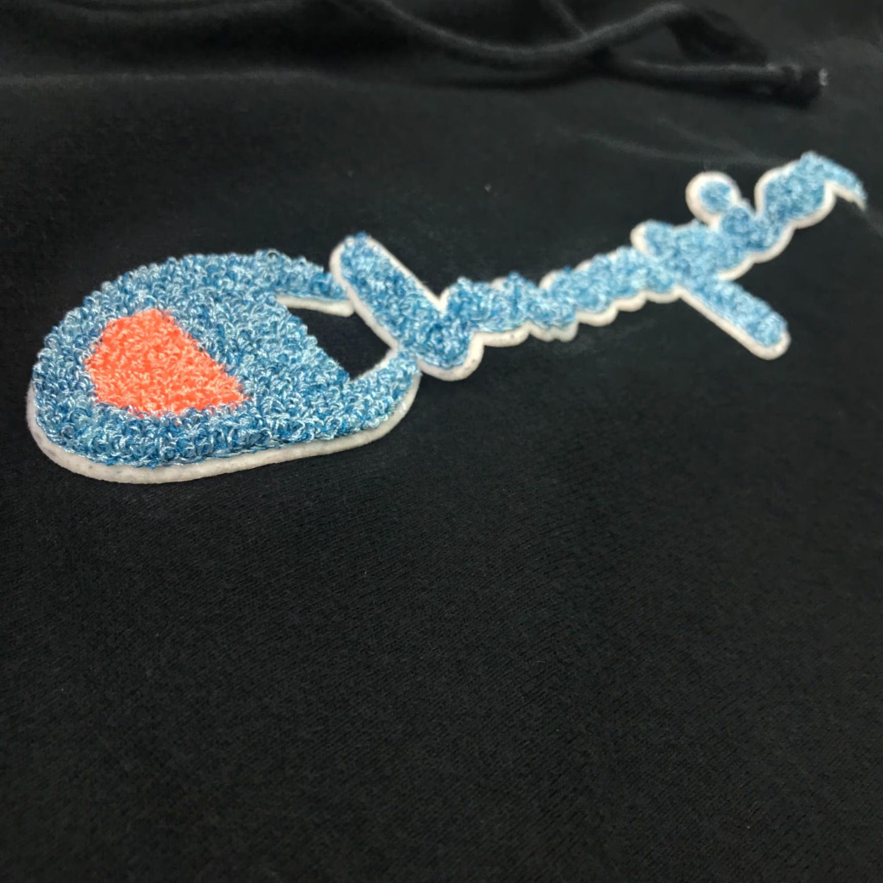 Champion Champion Hoodie Womens Medium Black Reverse Weave Embroidered Patch Scrypt Sweatshirt Pullover Front Event 90s Mens Girls Size M / US 6-8 / IT 42-44 - 5 Thumbnail